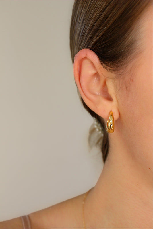 18k Gold Vermeil Round Hoops Earrings ∙ 18mm