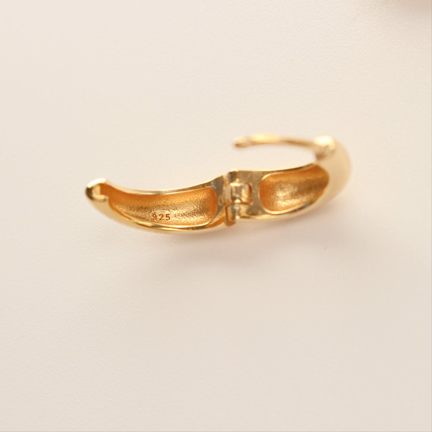 18k Gold Vermeil Round Hoops Earrings ∙ 18mm