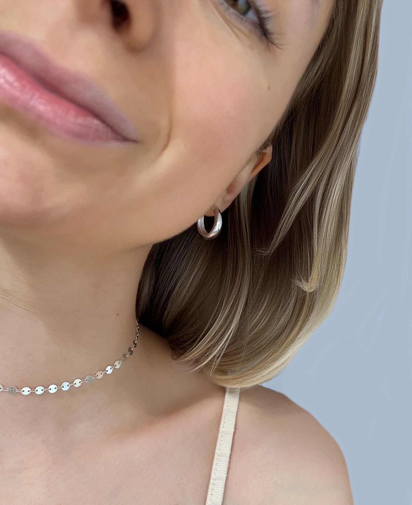 925 Sterling Silver Plain Hoop∙ 18mm
