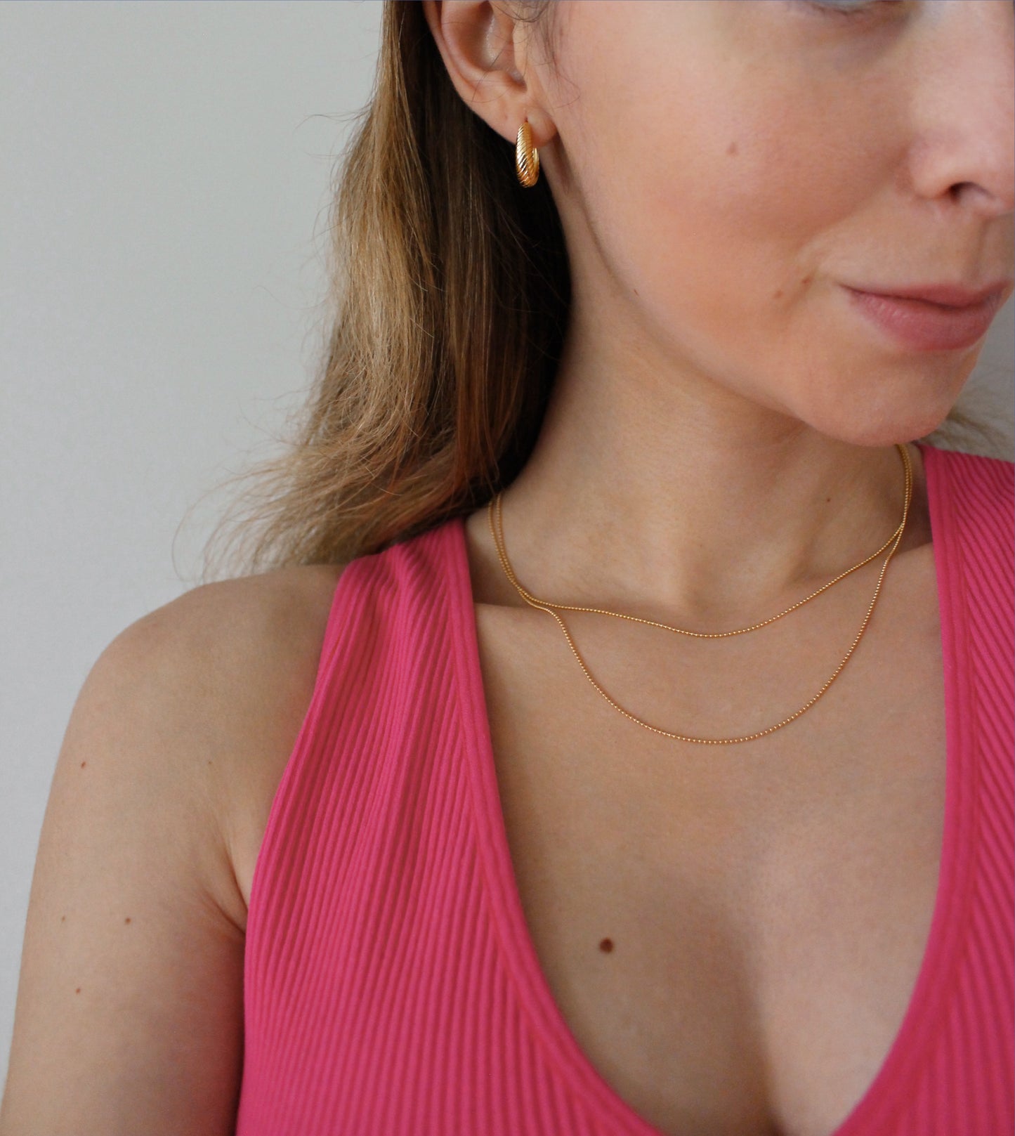 SELENA - Minimal Twisted Hoops in 925 Sterling Silver Filled ∙ 18k Gold Daily Wear Earrings ∙ Croissant Hoop