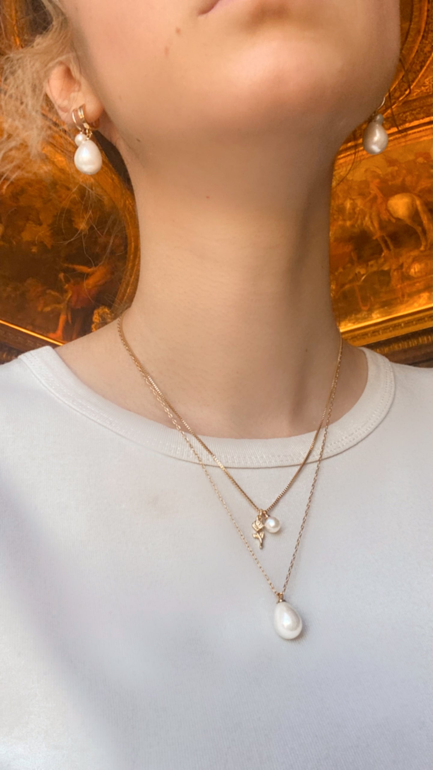LYLA - 14K Gold Filled Drop Pearl Necklace For Her ∙ Bridal Necklace ∙ Gift for her ∙ Pearl Jewelry