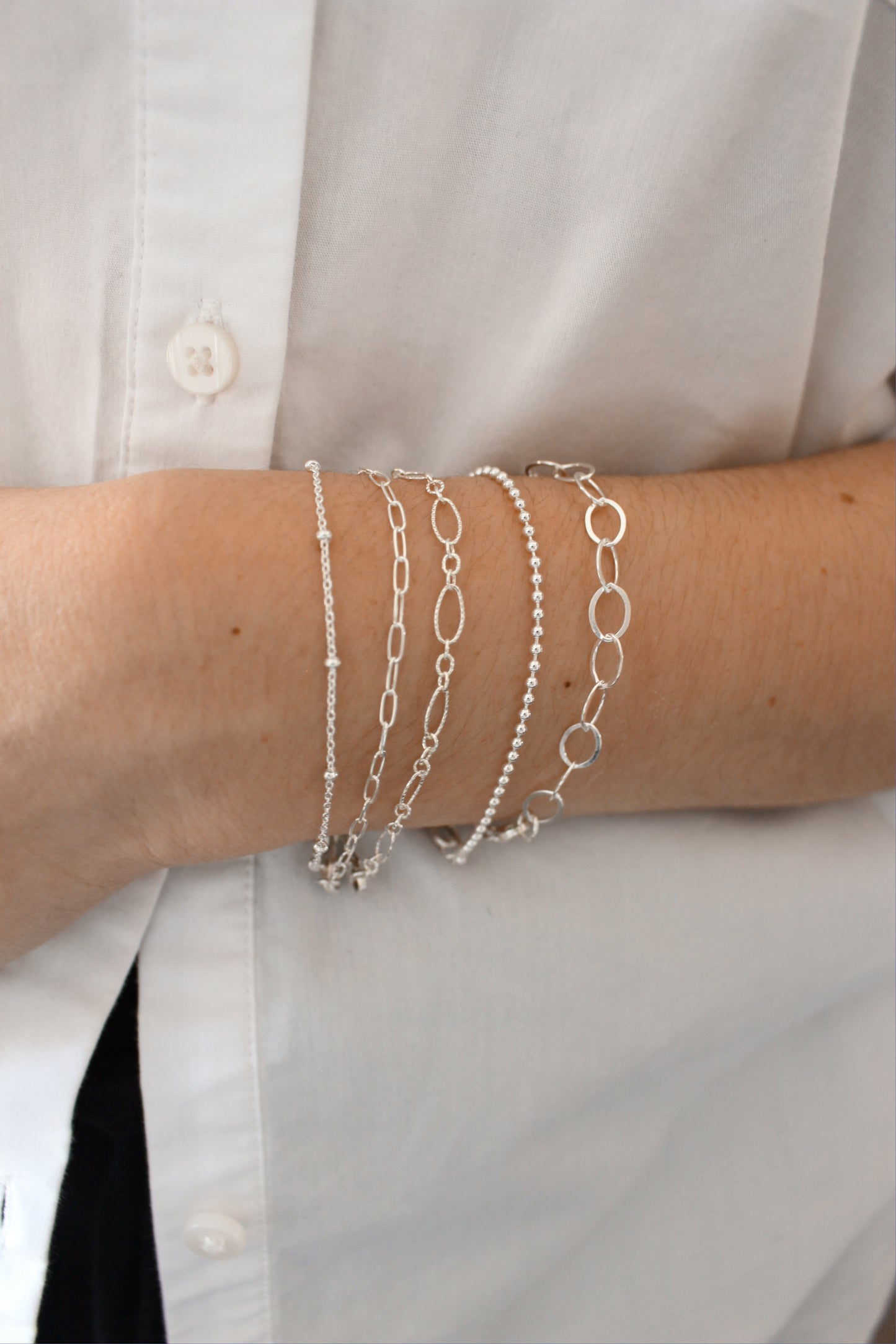 925 Sterling Silver Bracelets ∙ Dainty Minimalist Chains ∙ Choker Necklace ∙ Snake Box Cable Figure Rope