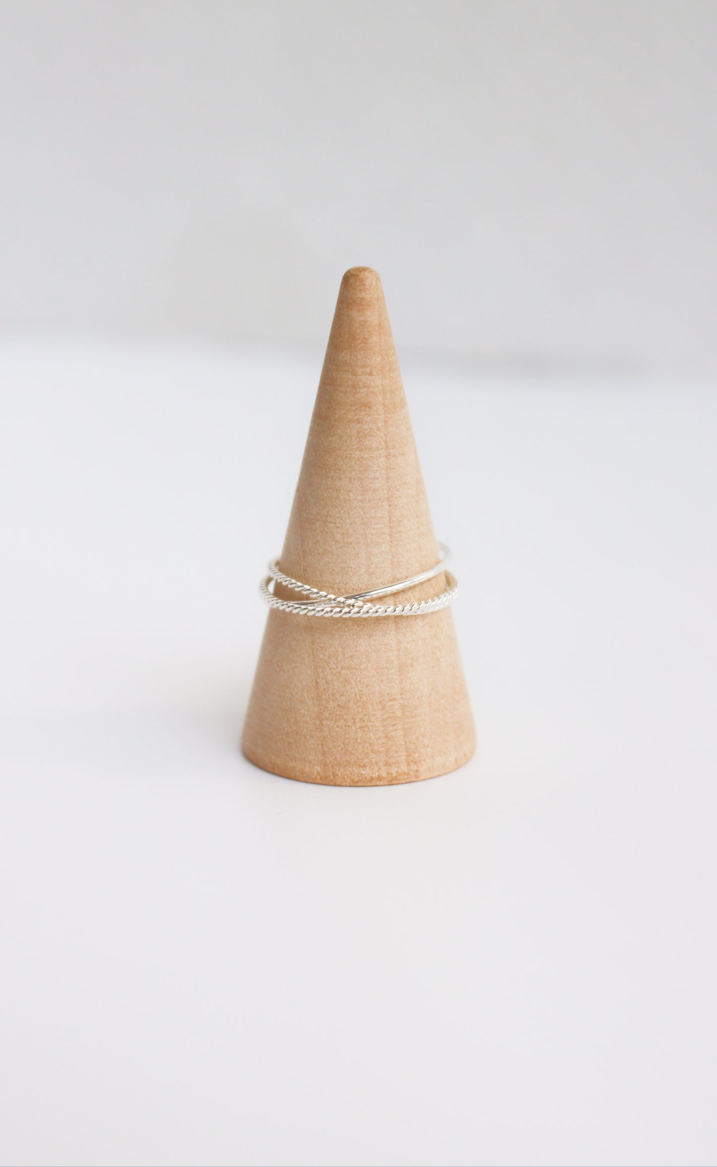 ALLIE - Pure Silvery And Shiny Minimalist Rings ∙ Set Of 3 Sterling Silver Ring ∙ High Quality Waterproof & Tarnish Free ∙ Thin Band Ring