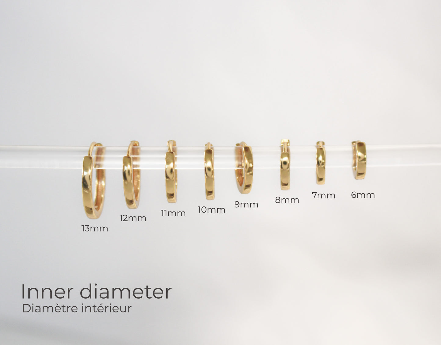 18k Gold Vermeil Simple Hoops Earrings