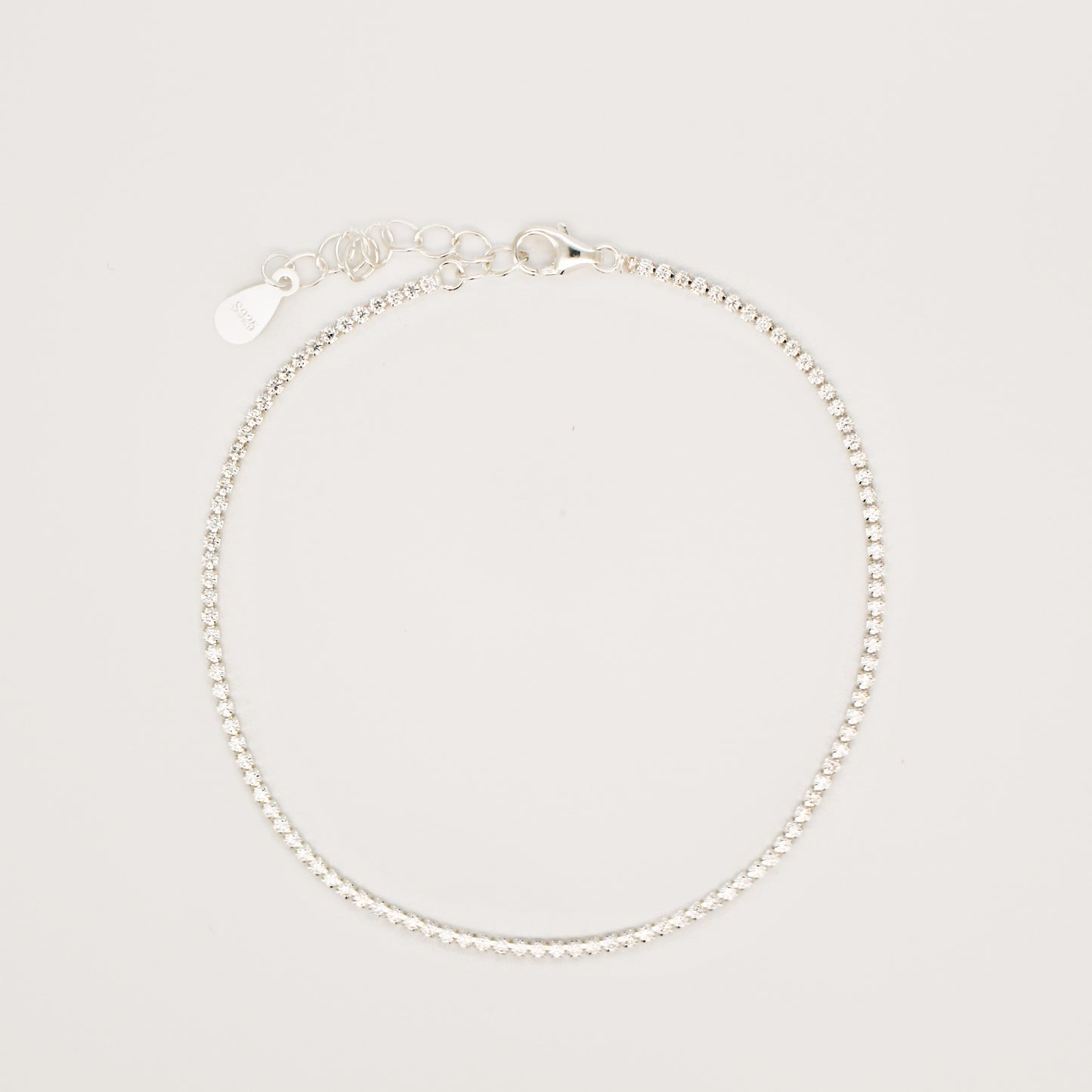 Sparkling Tennis Bracelet in 925 Sterling Silver 1mm 2mm 3mm