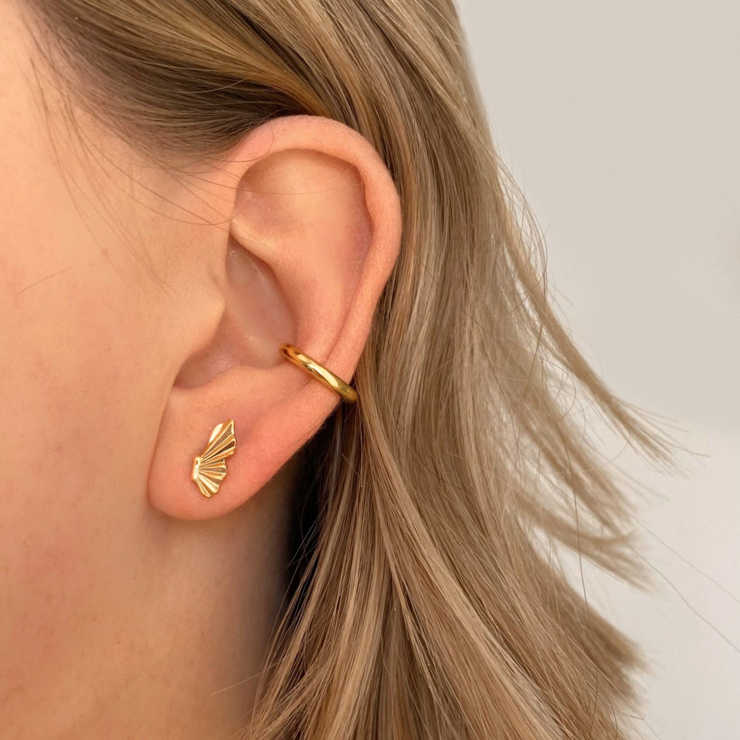 18k Gold Vermeil Metamorphosis Butterfly Wing Earrings