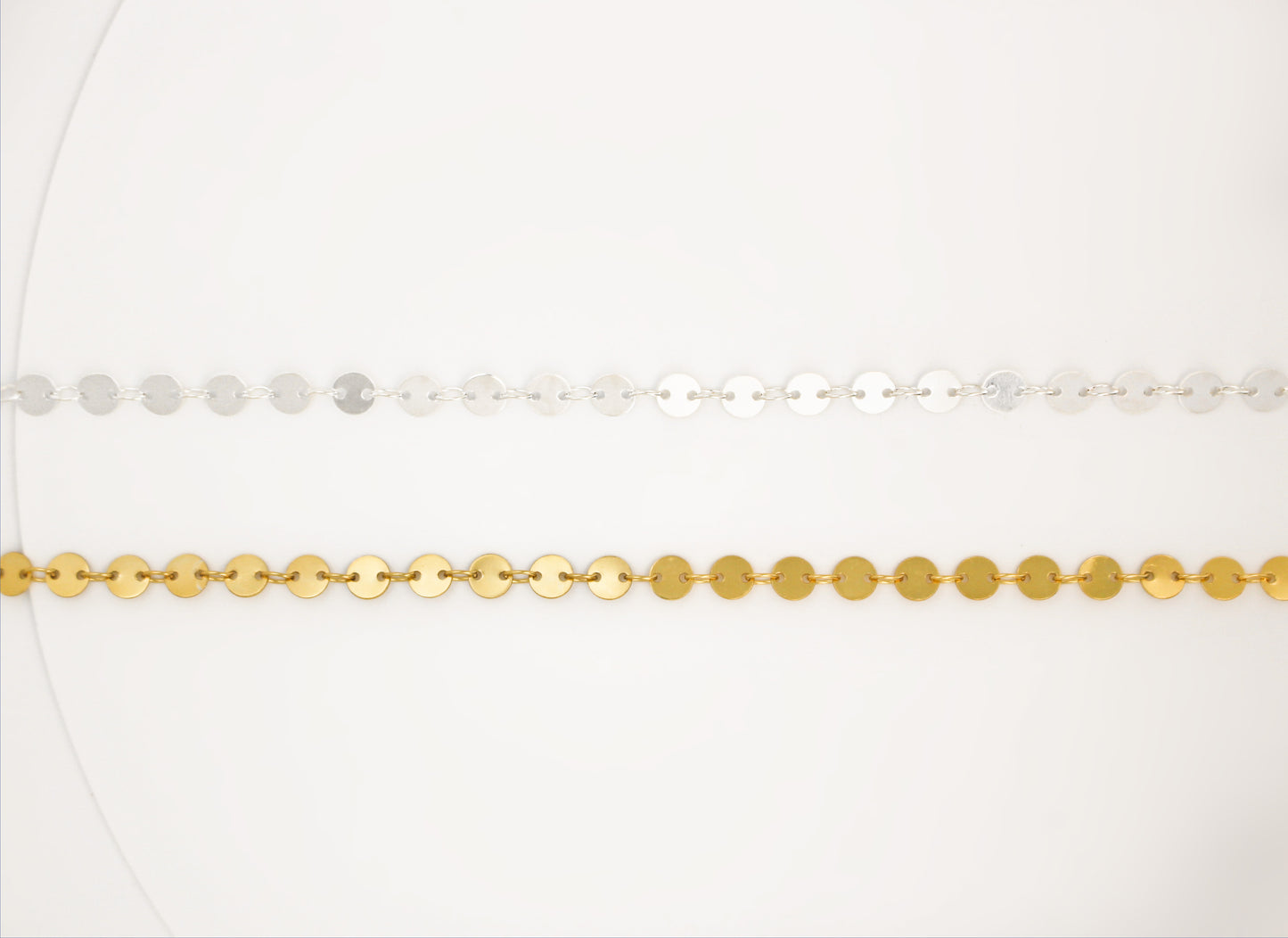 MARGOT - Choker S925 Sterling Necklace ∙ Coin Chain Necklace ∙ Disc Gold Chain ∙ Circle Sequin Chain