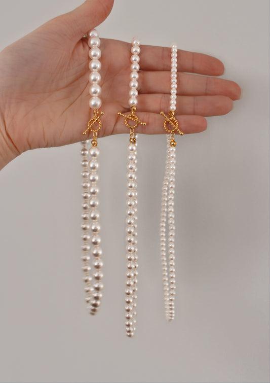 MANON - Authentic S925 Sterling Pearl Necklace ∙ 4mm 6mm 8mm