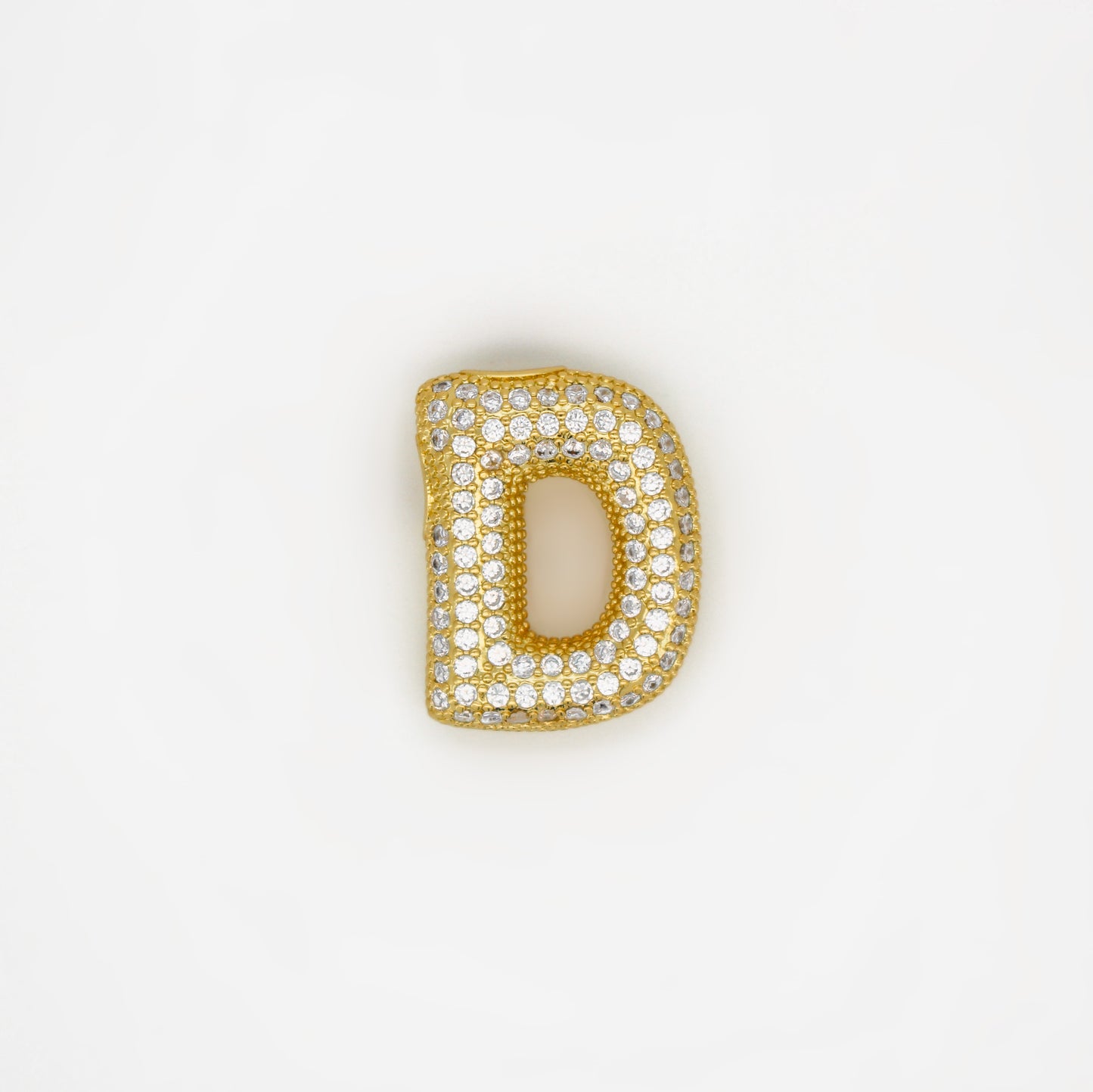 Chubby Balloon Initial Letter · 14K Gold Filled Chain Necklace · Initial Chunky Letter Pendant · Zircon letters · Gift for her · Besties