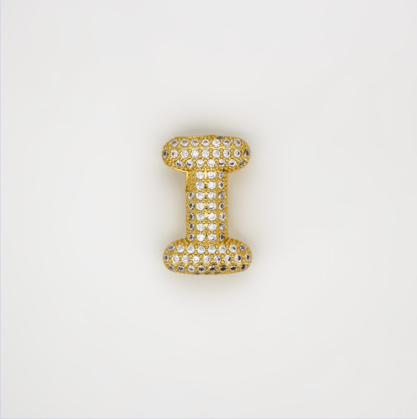 Chubby Balloon Initial Letter · 14K Gold Filled Chain Necklace · Initial Chunky Letter Pendant · Zircon letters · Gift for her · Besties
