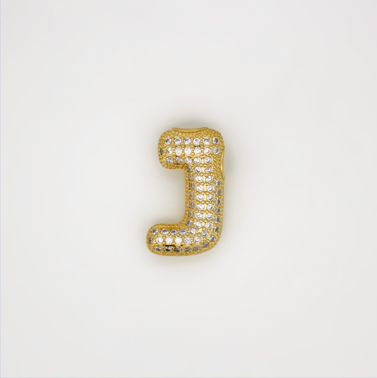 Chubby Balloon Initial Letter · 14K Gold Filled Chain Necklace · Initial Chunky Letter Pendant · Zircon letters · Gift for her · Besties
