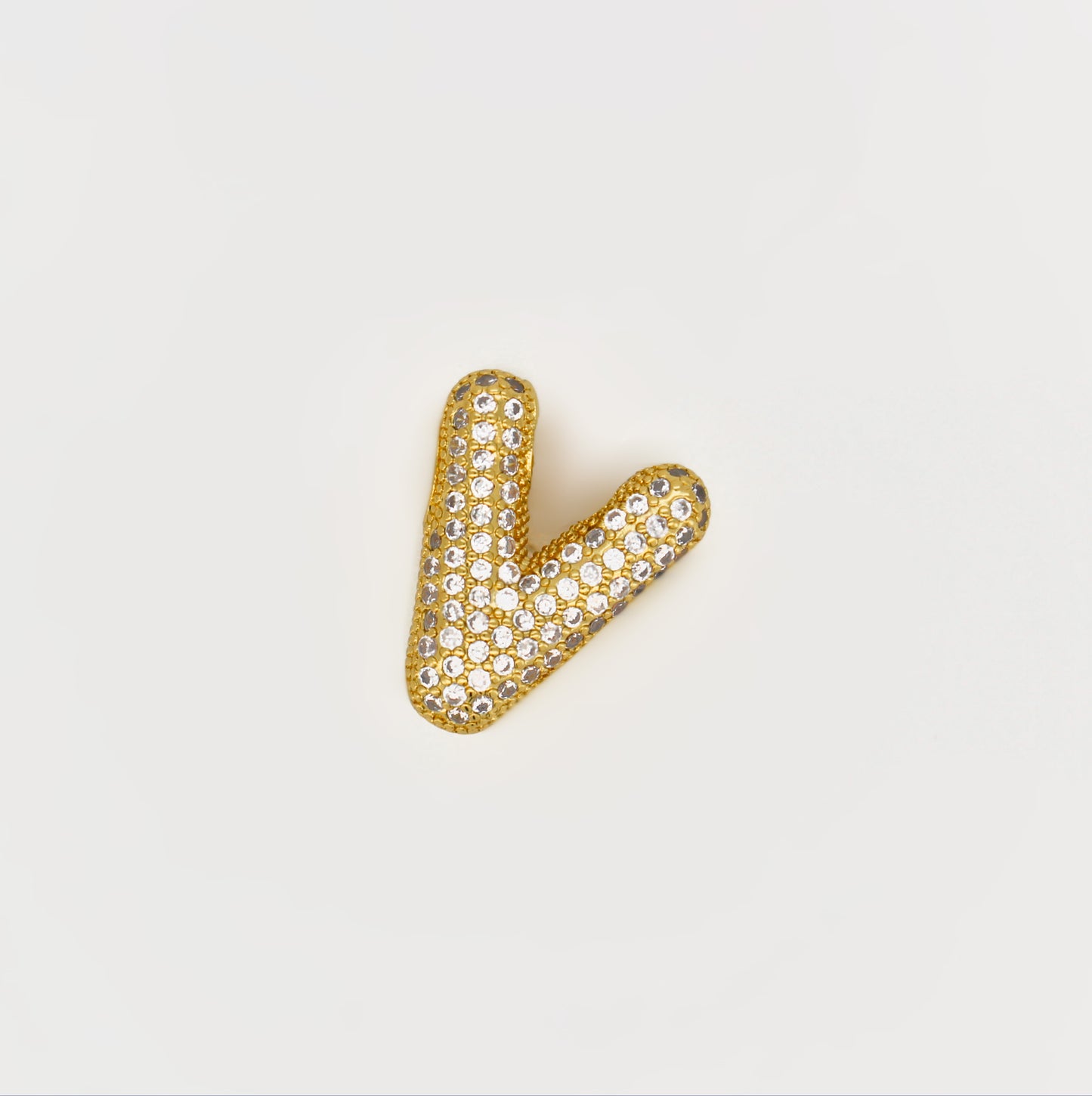 Chubby Balloon Initial Letter · 14K Gold Filled Chain Necklace · Initial Chunky Letter Pendant · Zircon letters · Gift for her · Besties