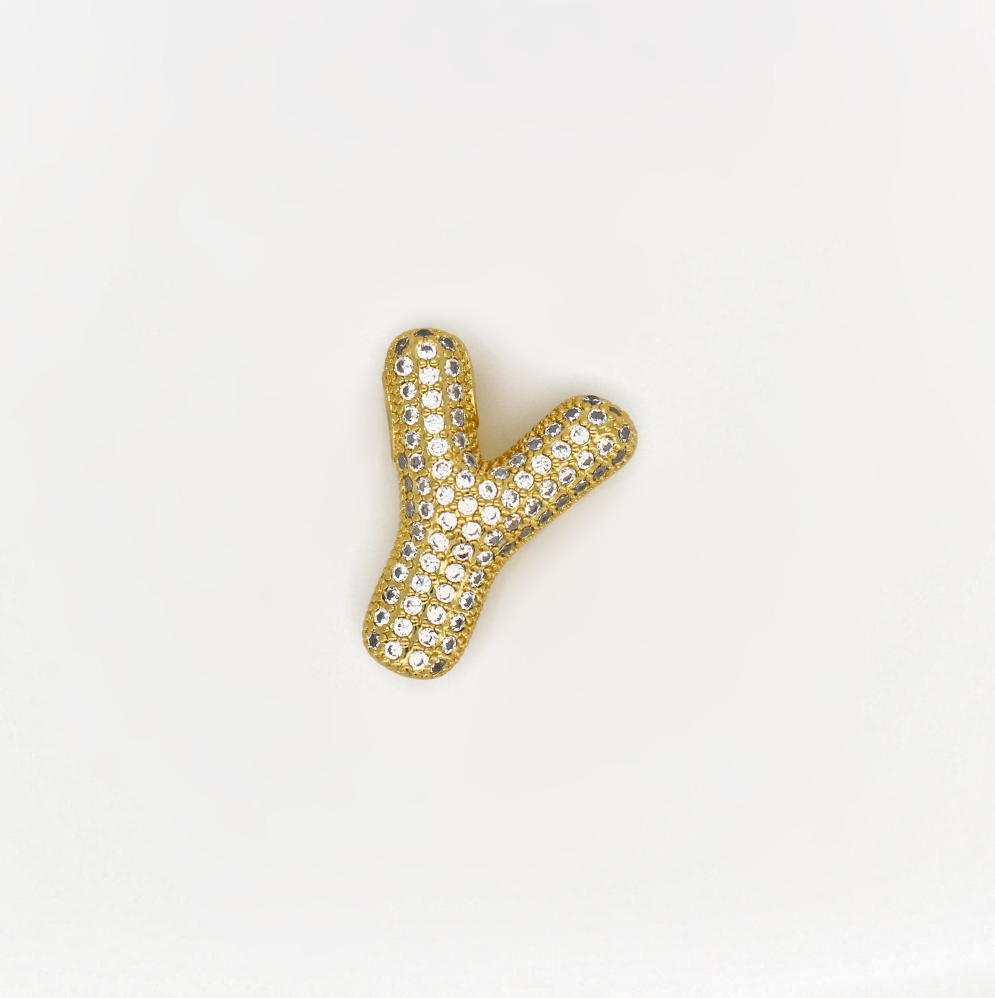 Chubby Balloon Initial Letter · 14K Gold Filled Chain Necklace · Initial Chunky Letter Pendant · Zircon letters · Gift for her · Besties