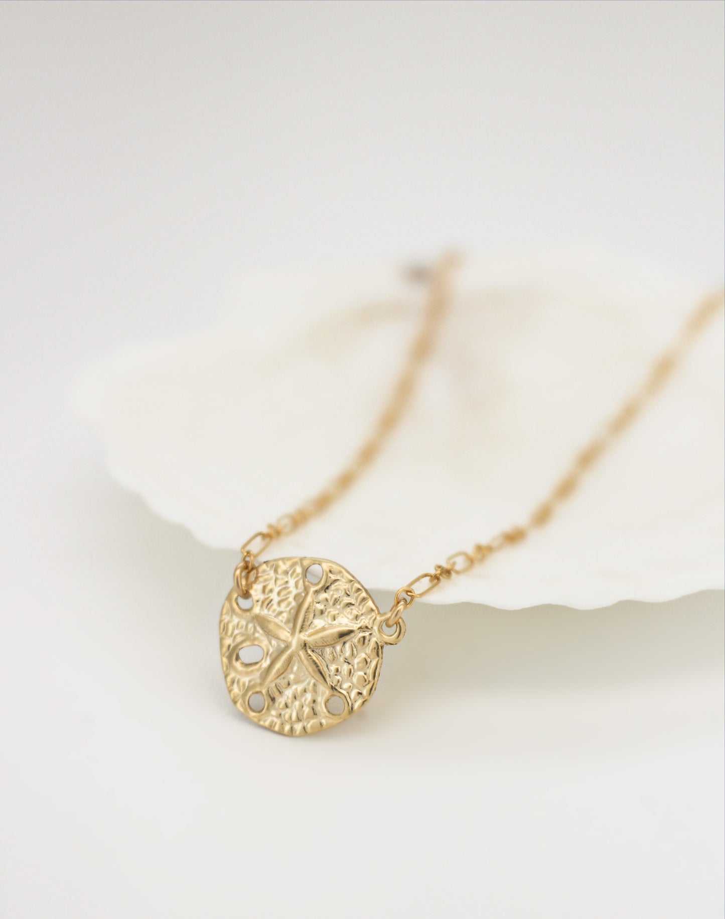 Abundance Charm ∙ 14k Gold Filled Sea Shell Necklace ∙ Sea lovers medallion