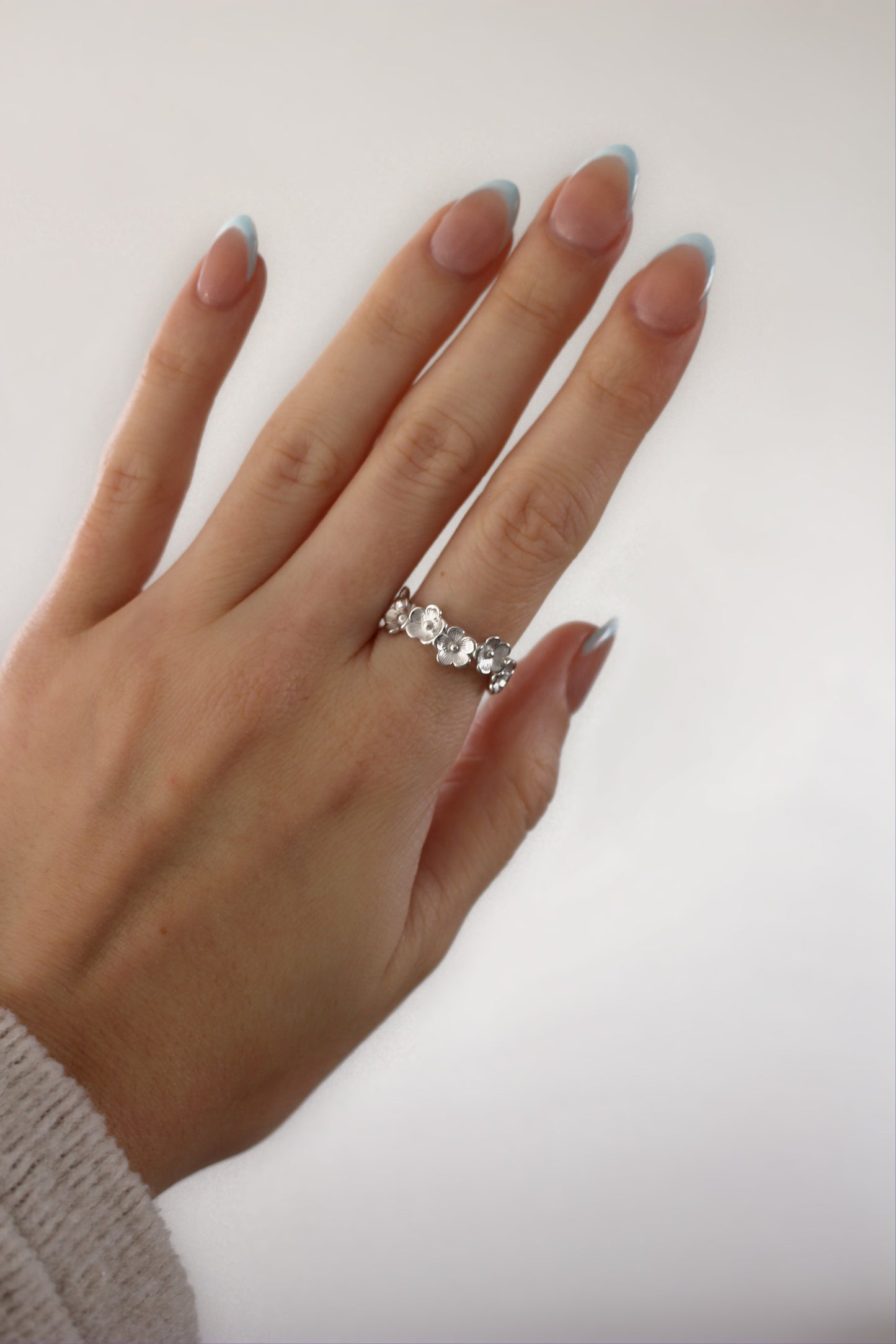 DAISY ∙ 925 Sterling Silver Flower Ring ∙18k Gold Ring ∙ Adjustable Ring