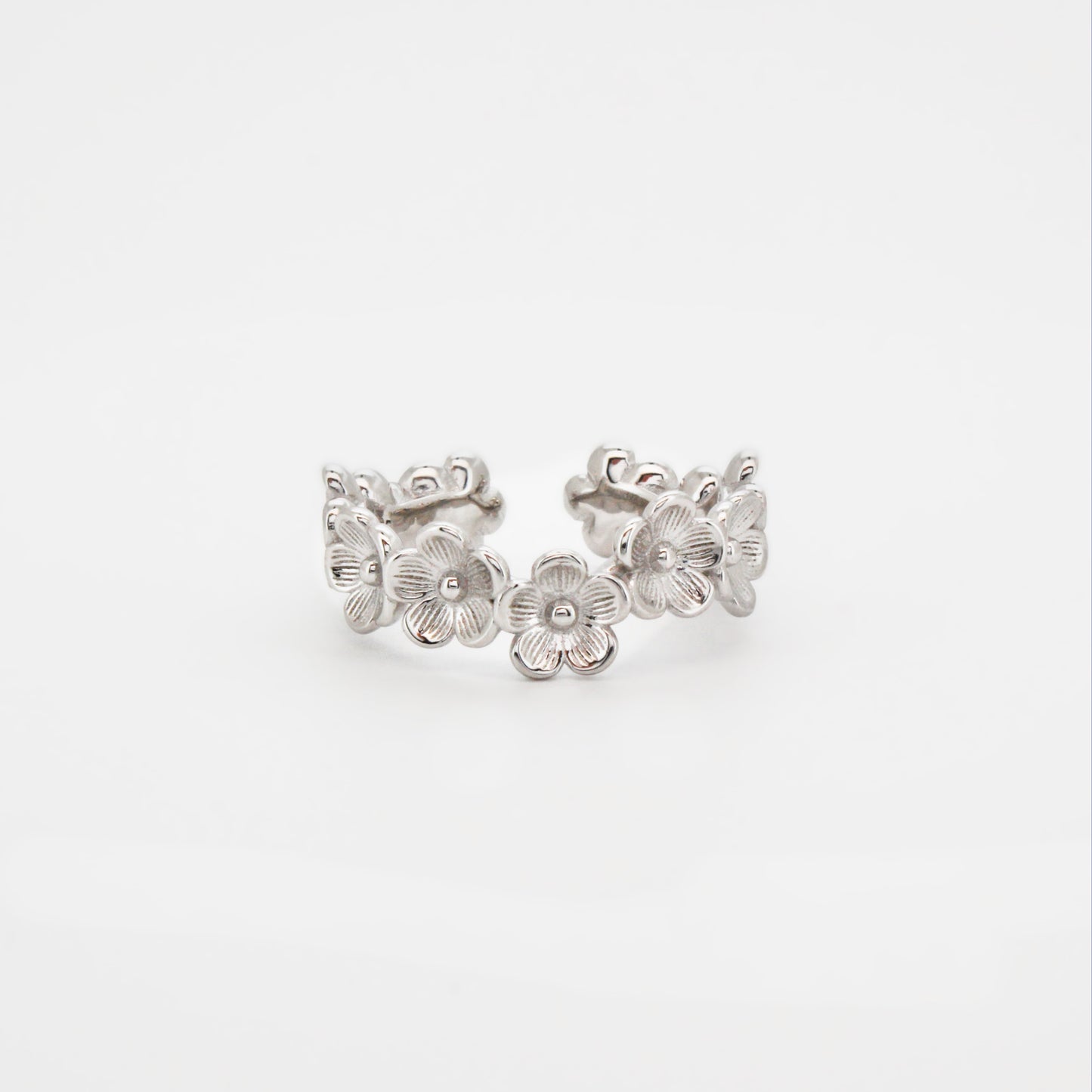 DAISY ∙ 925 Sterling Silver Flower Ring ∙18k Gold Ring ∙ Adjustable Ring