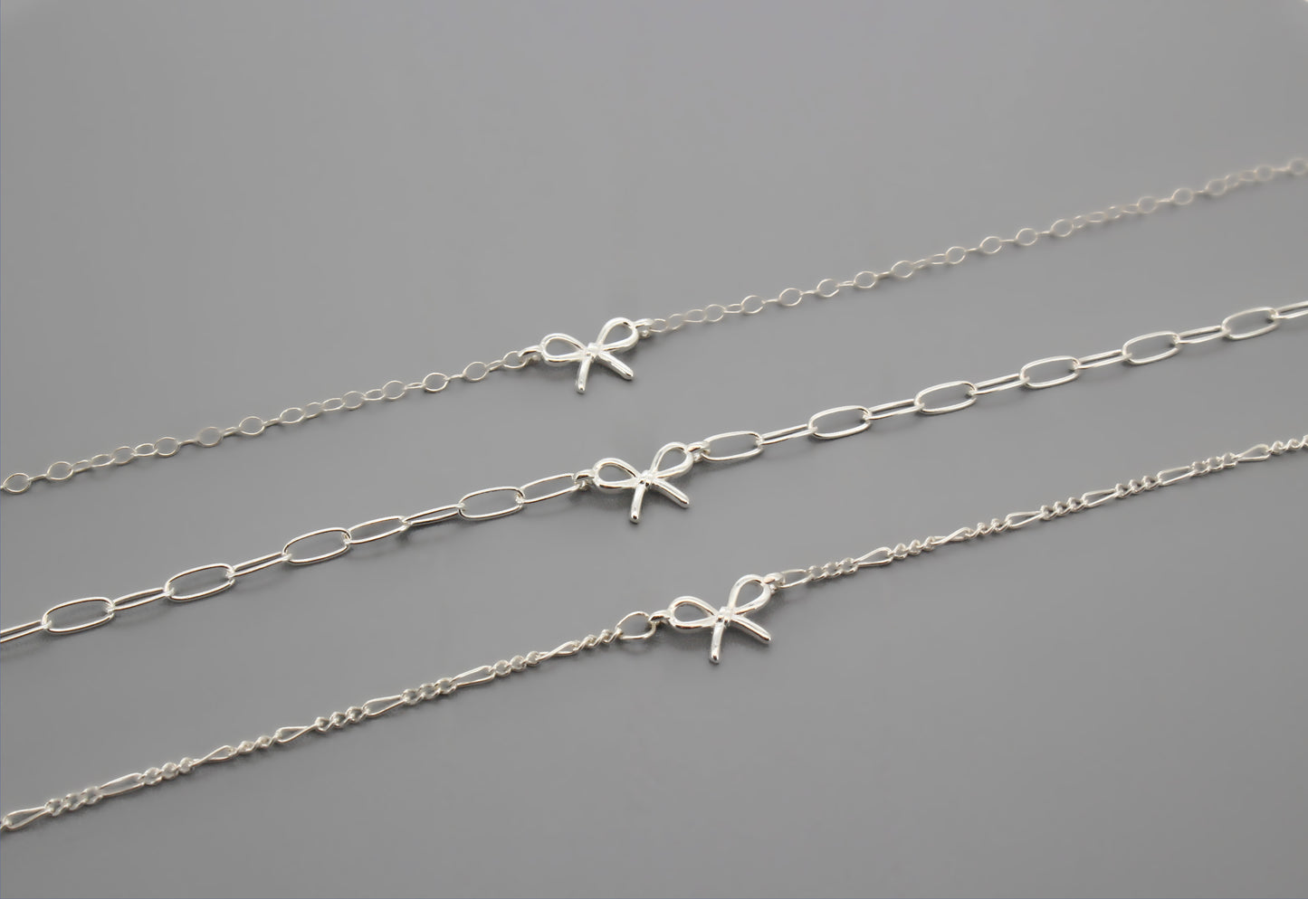 COQUETTE - Mini Bow Necklace in 925 Sterling Silver · Ribbon Bow