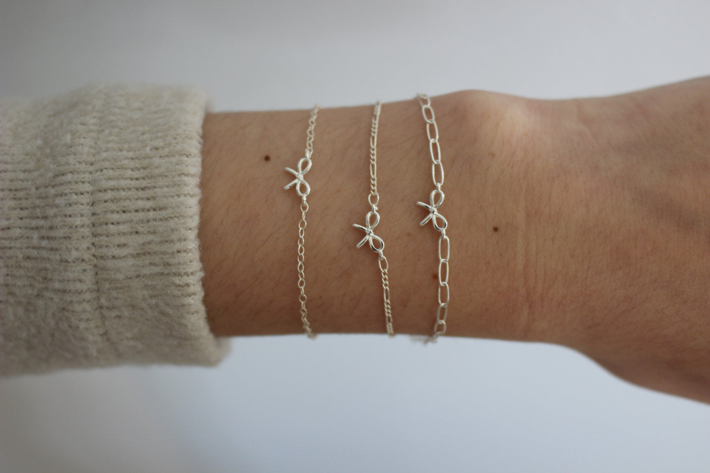 COQUETTE - Mini Bow Bracelet in 925 Sterling Silver · Ribbon Bow