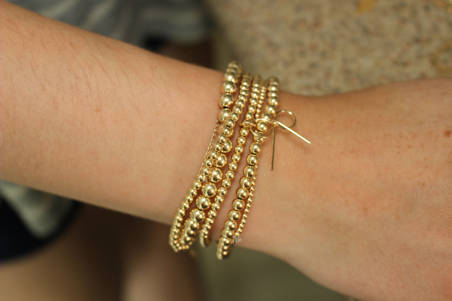 Bow Knot Ball Bracelet in 14k Gold Filled · Ribbon Jewelry