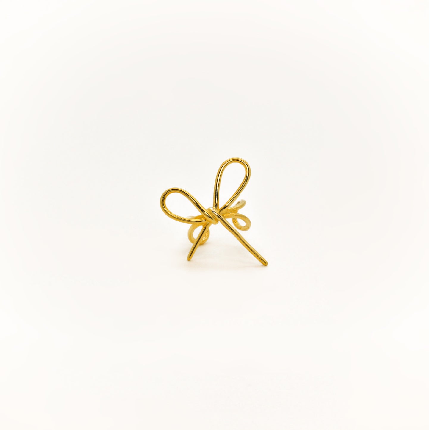 925 Sterling Silver Bow Ear Cuff ∙ Tiny Wire Cuff ∙ Fake Piercing