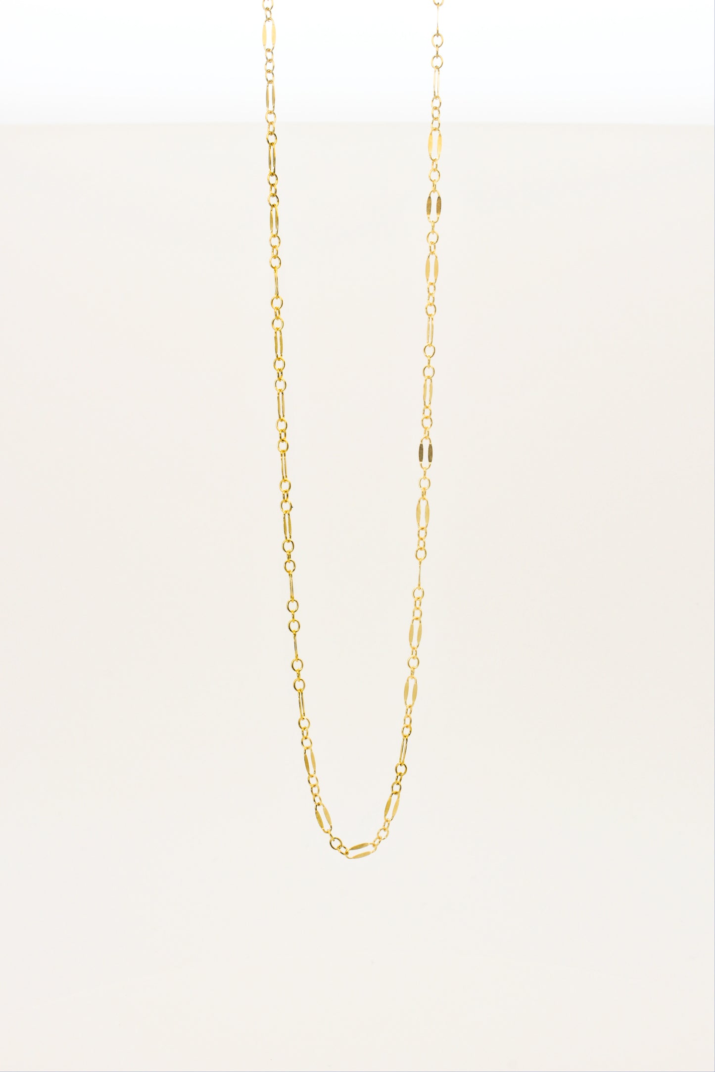 Lip Chain Necklace in Gold Filled or Sterling Silver ∙ Sequin Lace Chain