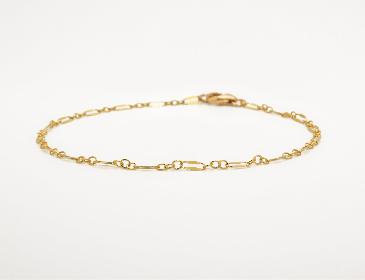14k Gold Filled Bracelet ∙ Sequin Lace Chain ∙ Shiny Bar Necklace ∙ Delicate Minimalist Bracelet
