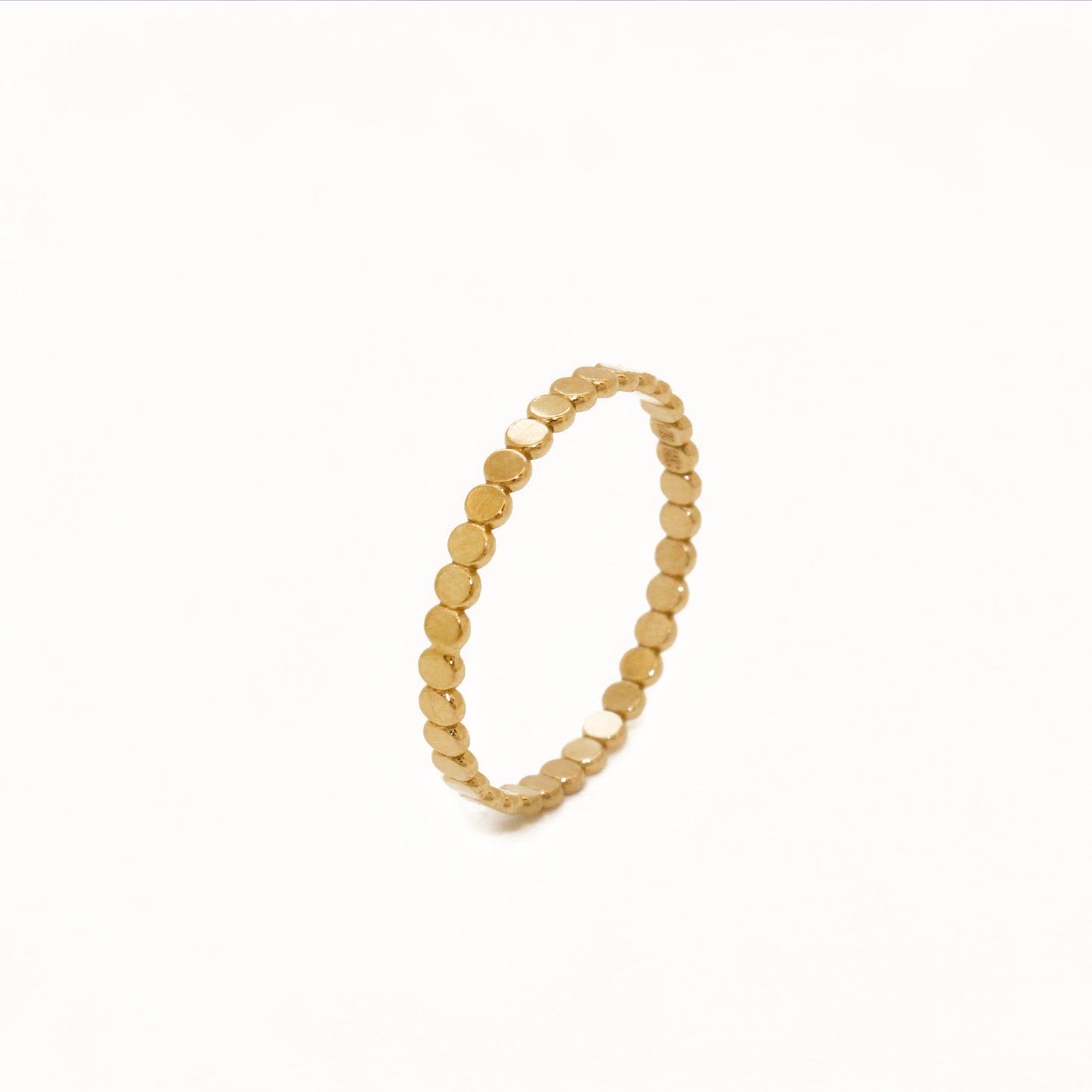 Flat Beaded Ring in 14k Gold Filled or Rose Gold Filled ∙ Dot Ring