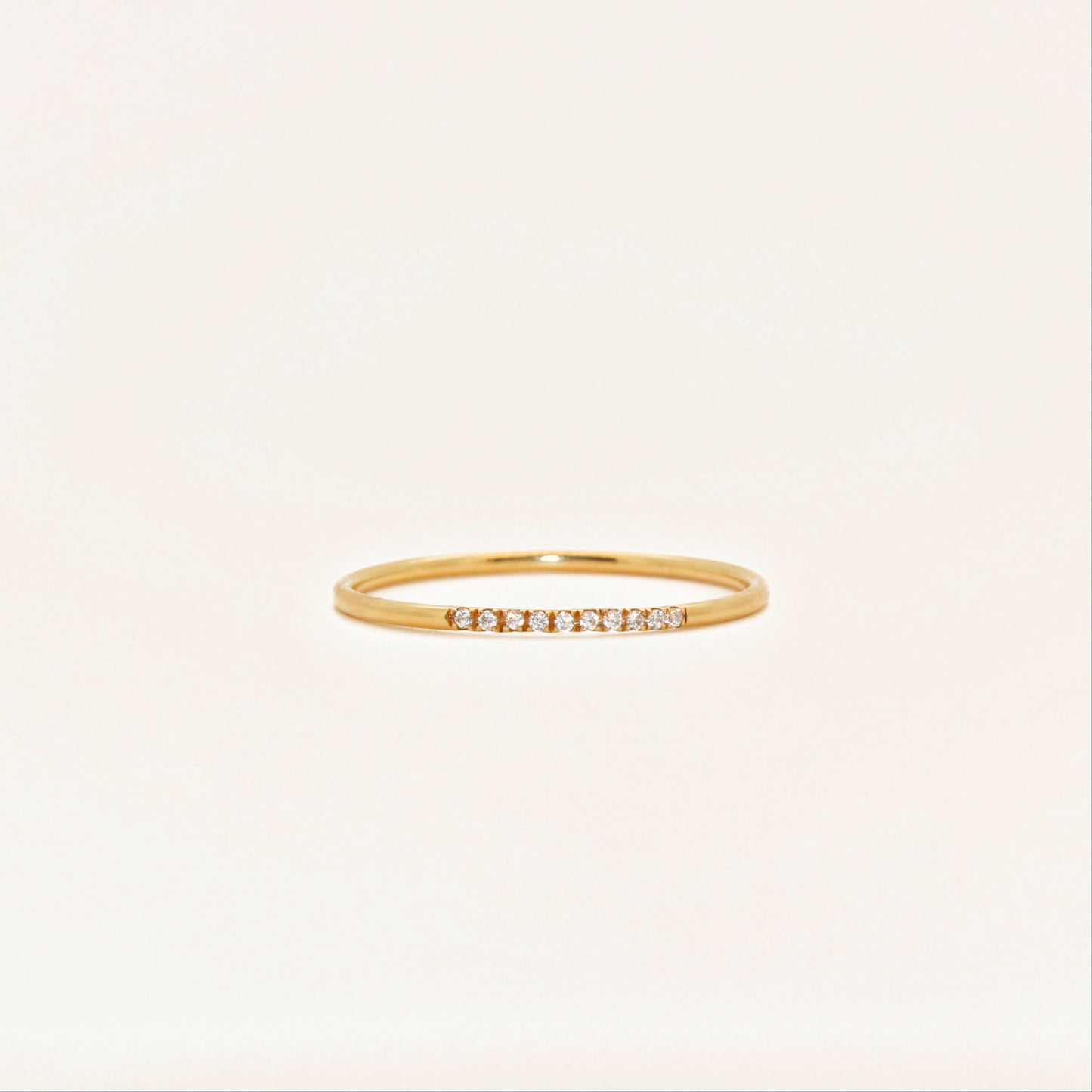 CZ Paved Diamond Ring in 14K Gold Filled ∙ 3 stones or 10 stones