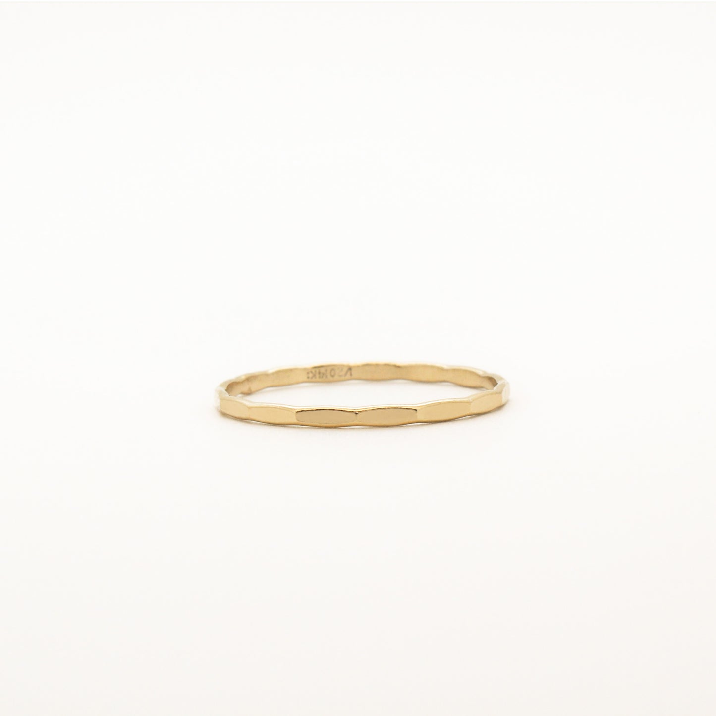 14k Gold Filled Hammered Stacking Band Ring