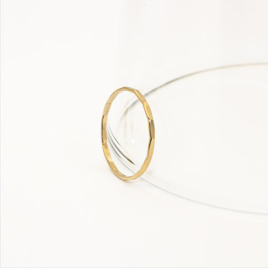 14k Gold Filled  Hammered Stacking Band Ring