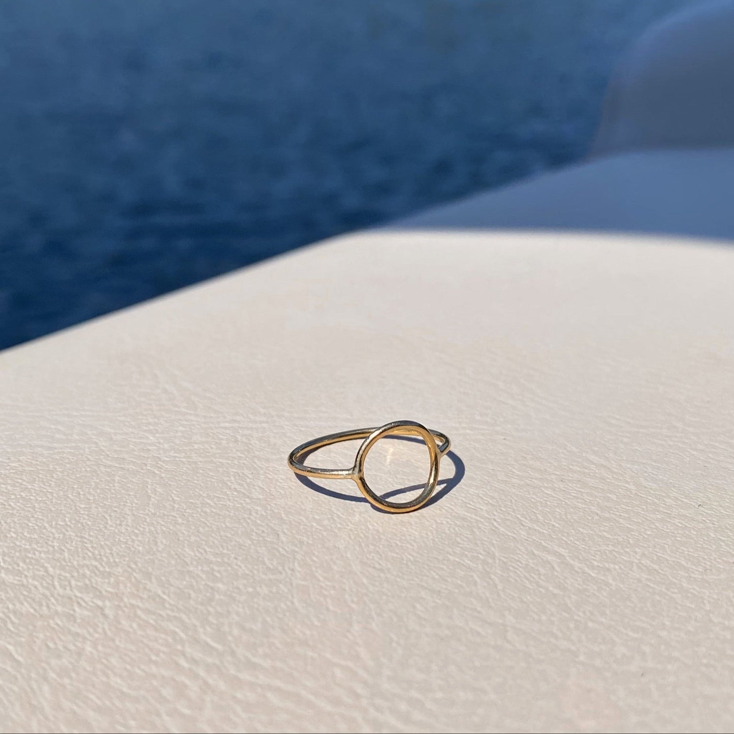 14k Gold Filled Open Round Ring ∙ Circle Knuckle Ring For Women ∙ 1/20 real 14k gold
