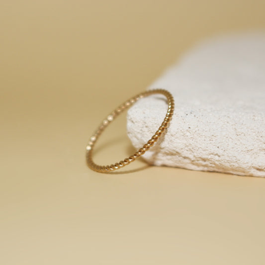 Dainty Twist Everyday Ring in 14k Gold Filled or 925 Sterling Silver