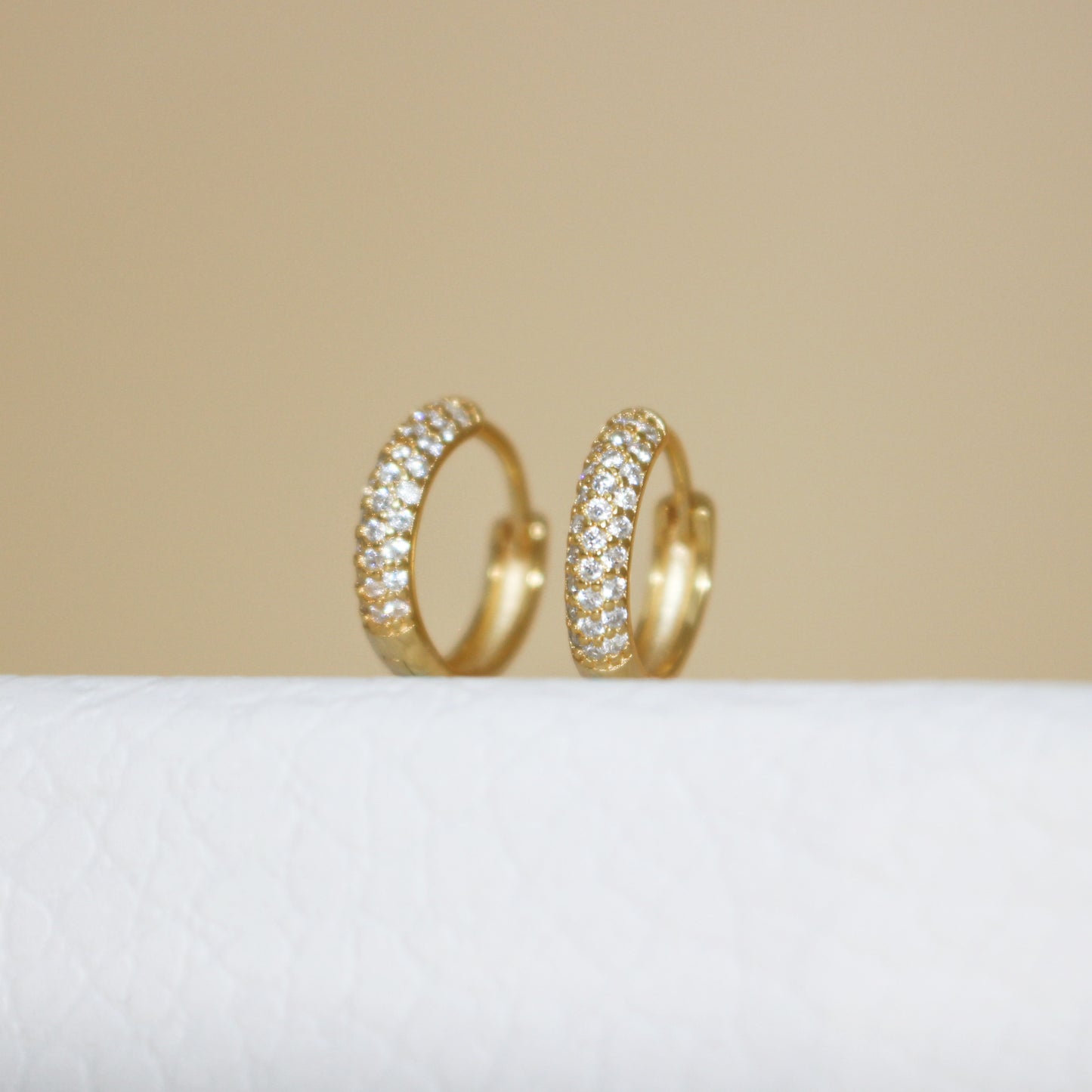 Pave Diamond Hoops ∙ 18k Gold 925 Sterling Silver ∙ AAA+ Micro Paved CZ Hoops Earrings For Women ∙ 10mm