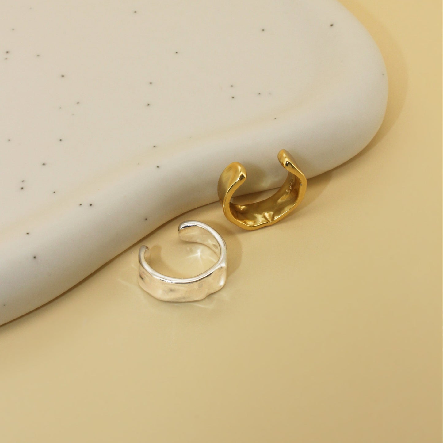 Your Best Statement - Thick Irregular 925 Sterling Silver Ear Cuff