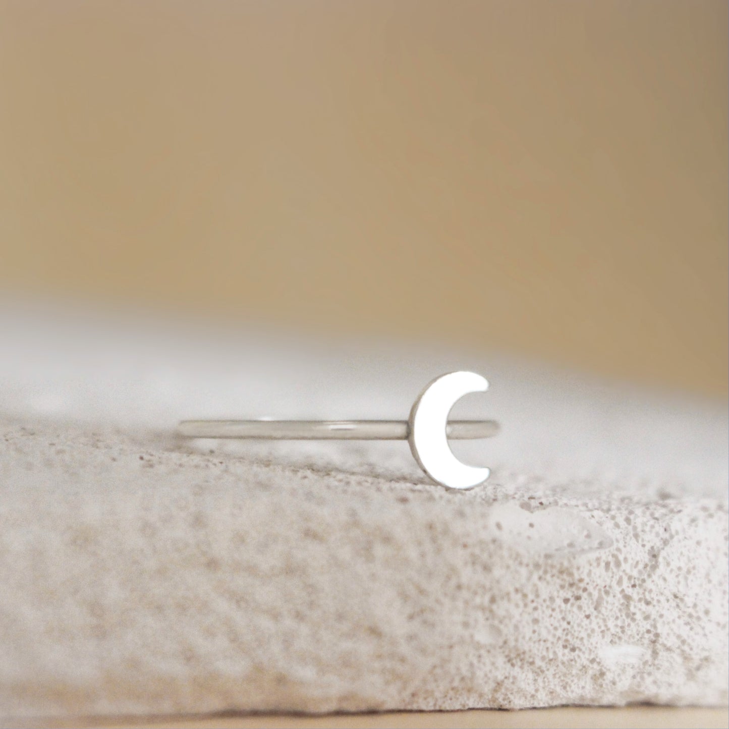 Mistic Half Moon Ring in 14k Gold Filled or 925 Sterling Silver