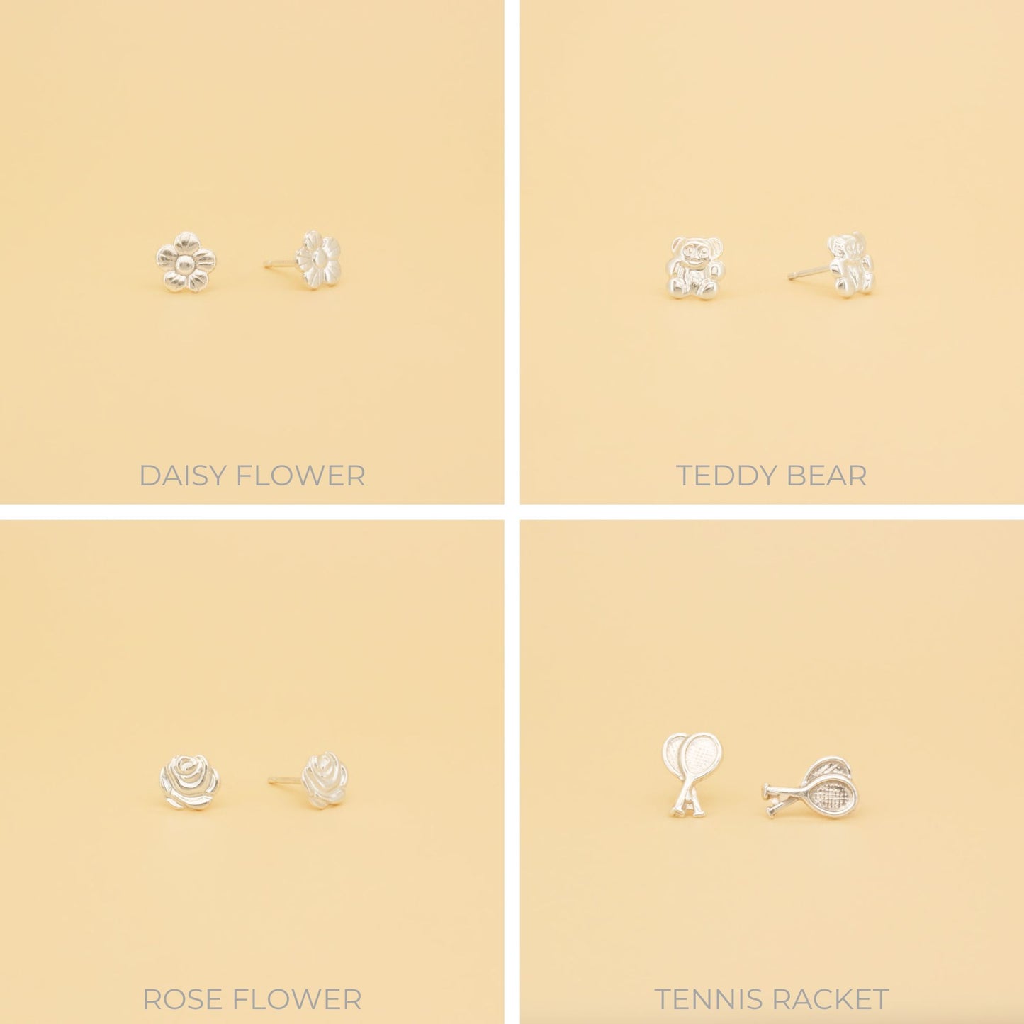 Dainty Little Studs Earrings in 925 Sterling Silver