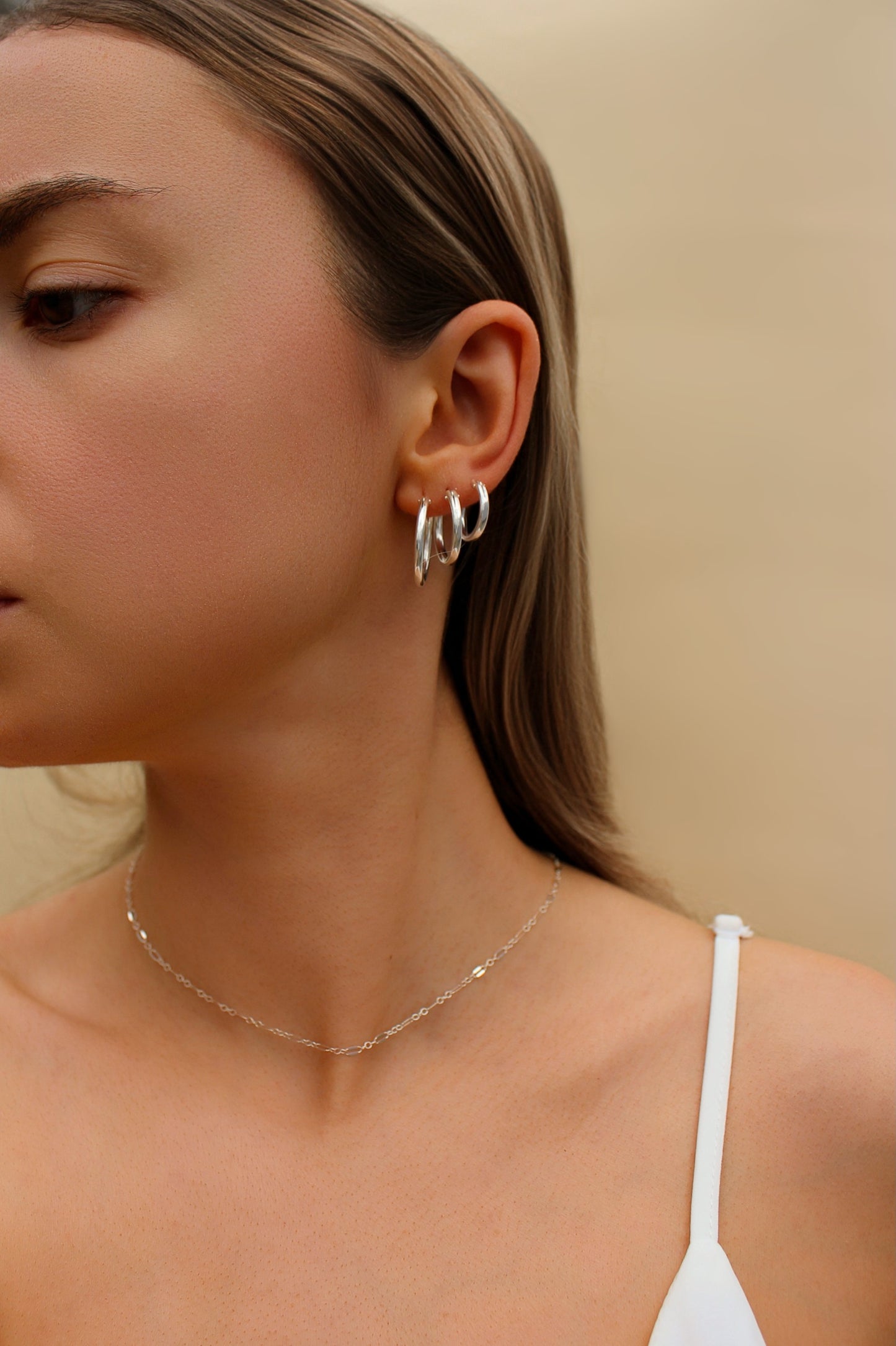925 Sterling Silver Hypoallergenic Basic Tube Hoops Earrings