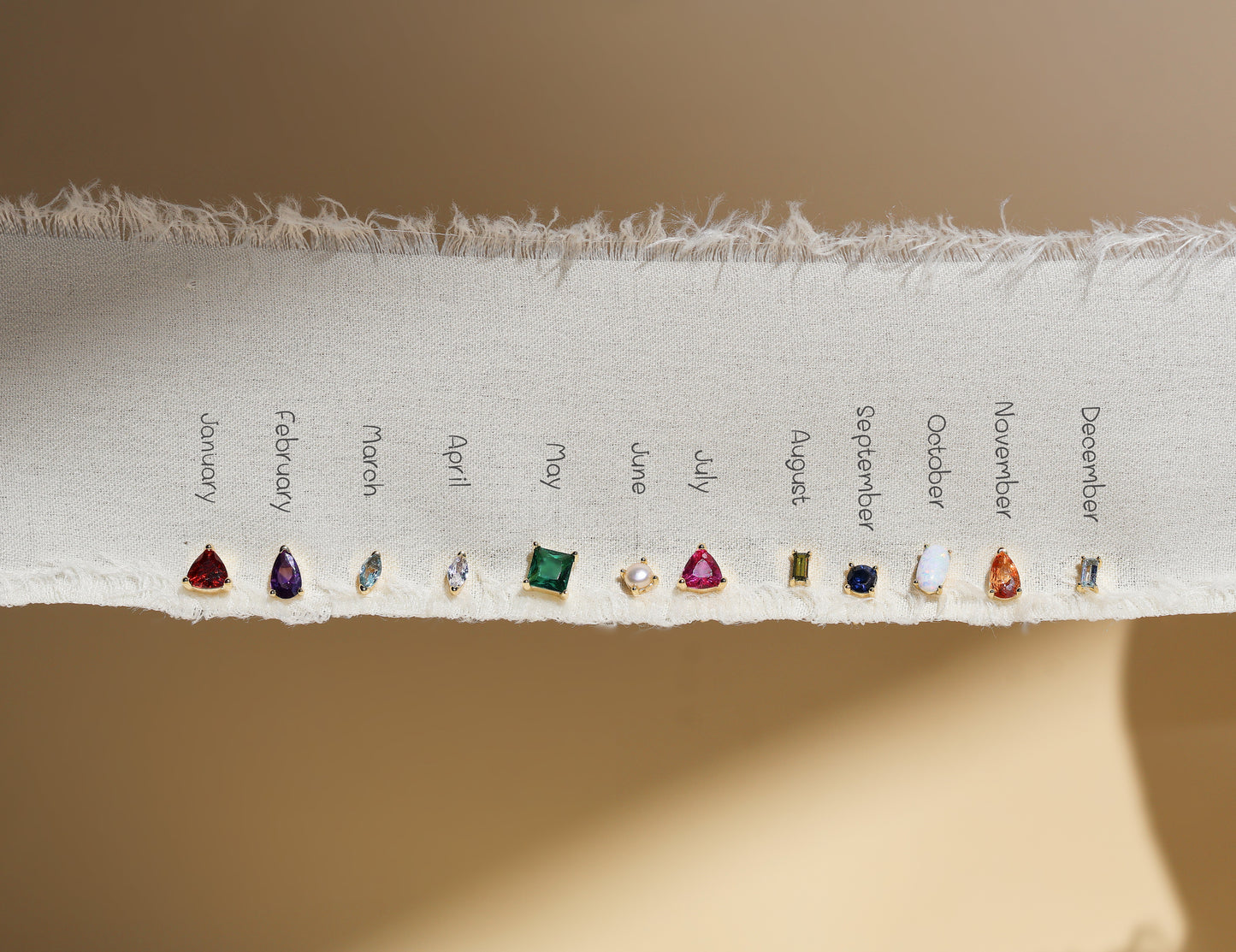 Tiny 18k Gold Studs Earrings AAAAA Zirconia · Birthstone Gemstones Earrings