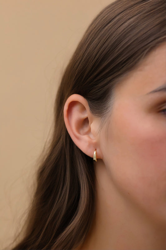 18 karat Gold Vermeil Hoops Earrings ∙ 12mm Huggies