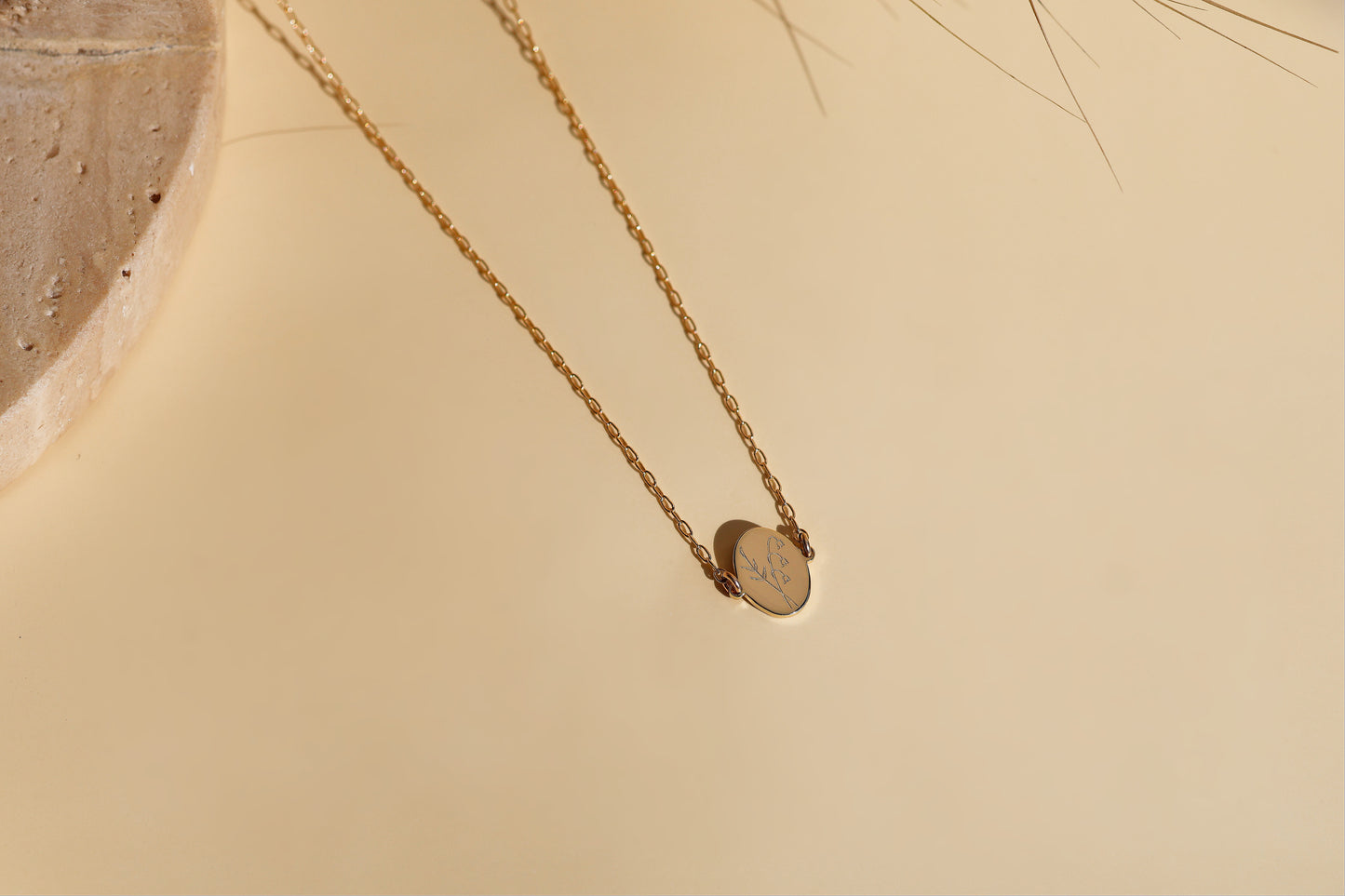 Birth Flower Necklace in 14k Gold Filled · Wild Flower Memorial