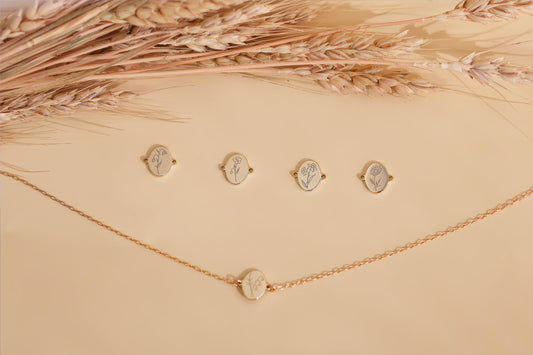 Birth Flower Necklace in 14k Gold Filled · Wild Flower Memorial