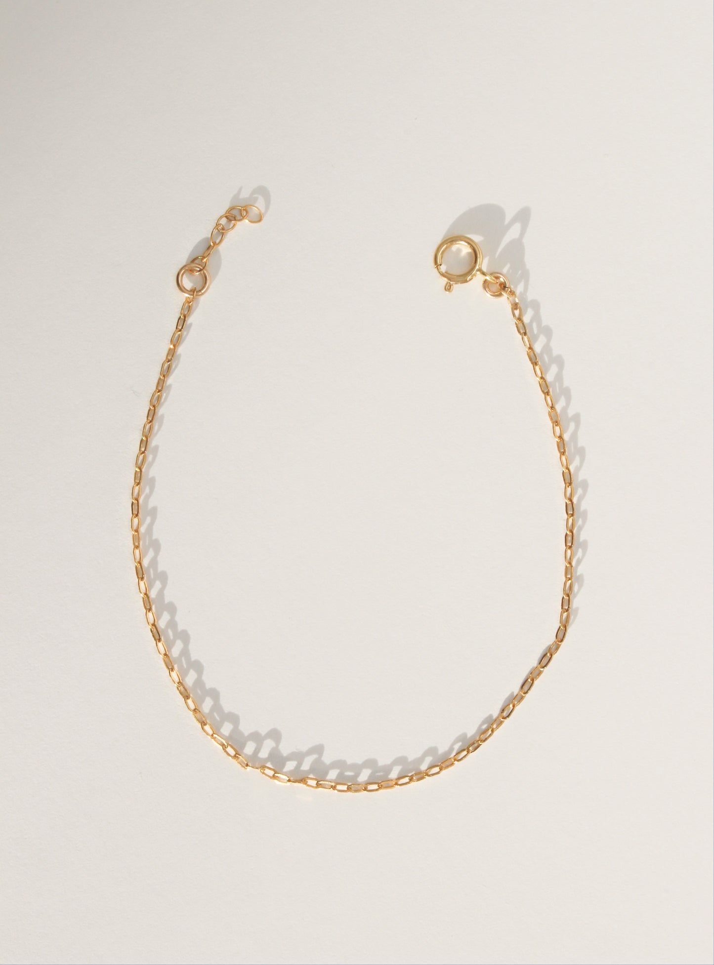 14k Gold Filled Rectangle Cable Chain Bracelet ∙ 1.2mm