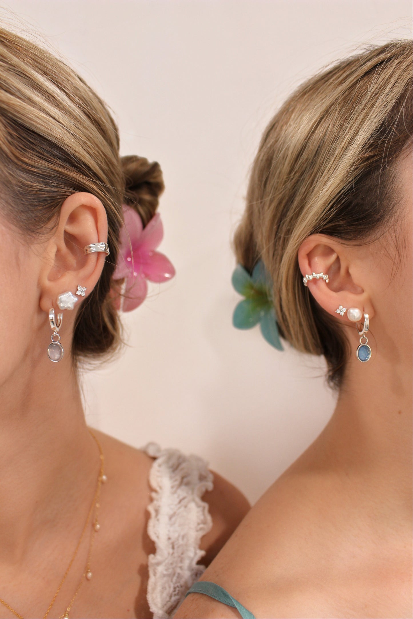Star Shape Fresh Water Baroque Pearl Studs Earrings