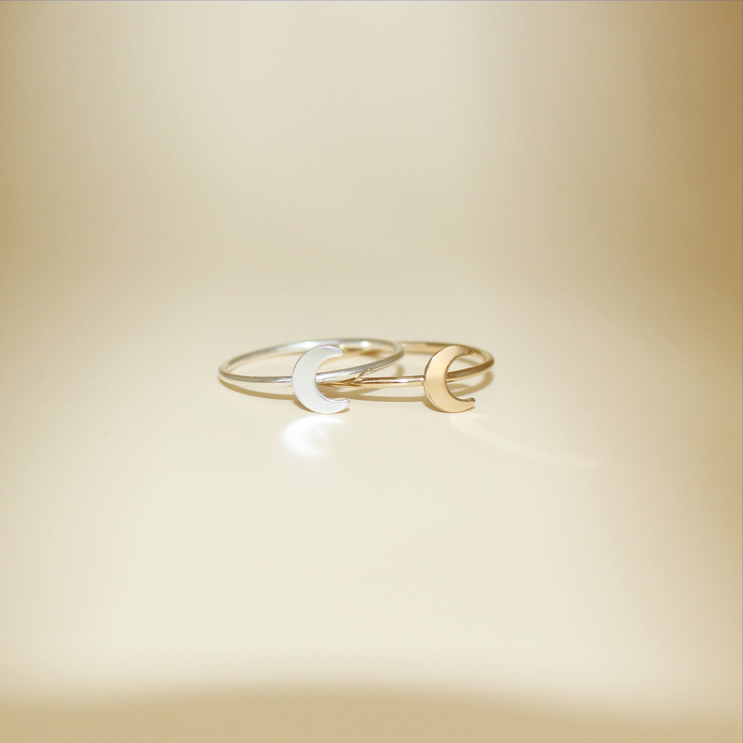 Mistic Half Moon Ring in 14k Gold Filled or 925 Sterling Silver