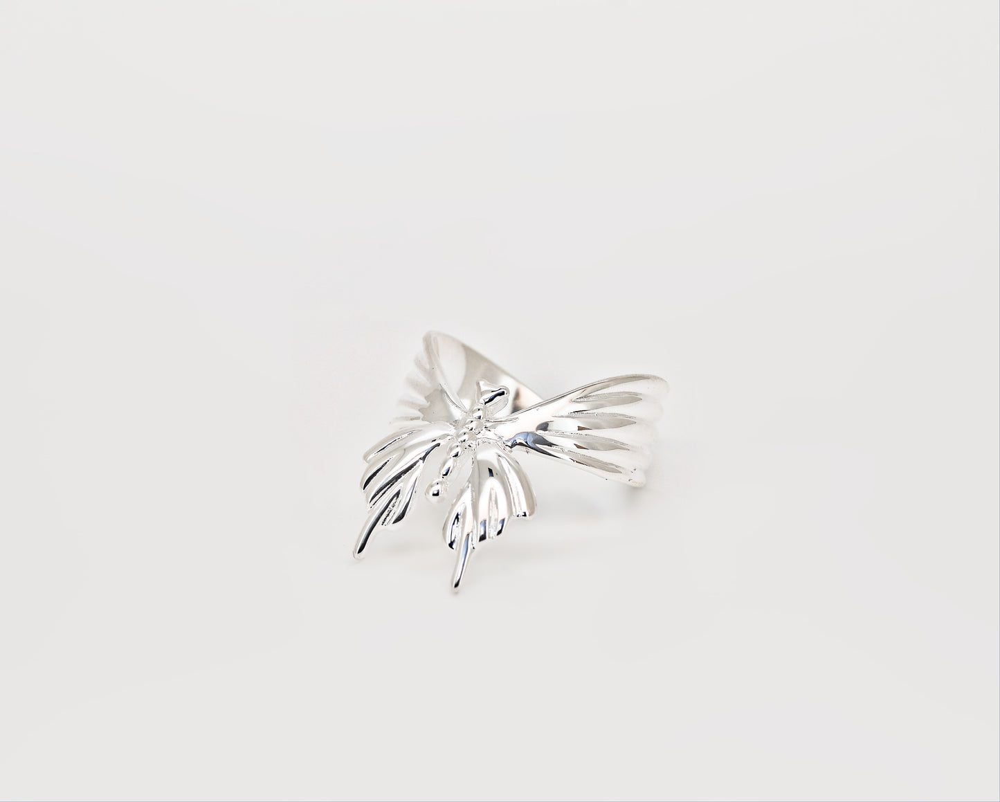 925 Sterling Silver Butterfly Bold Ring