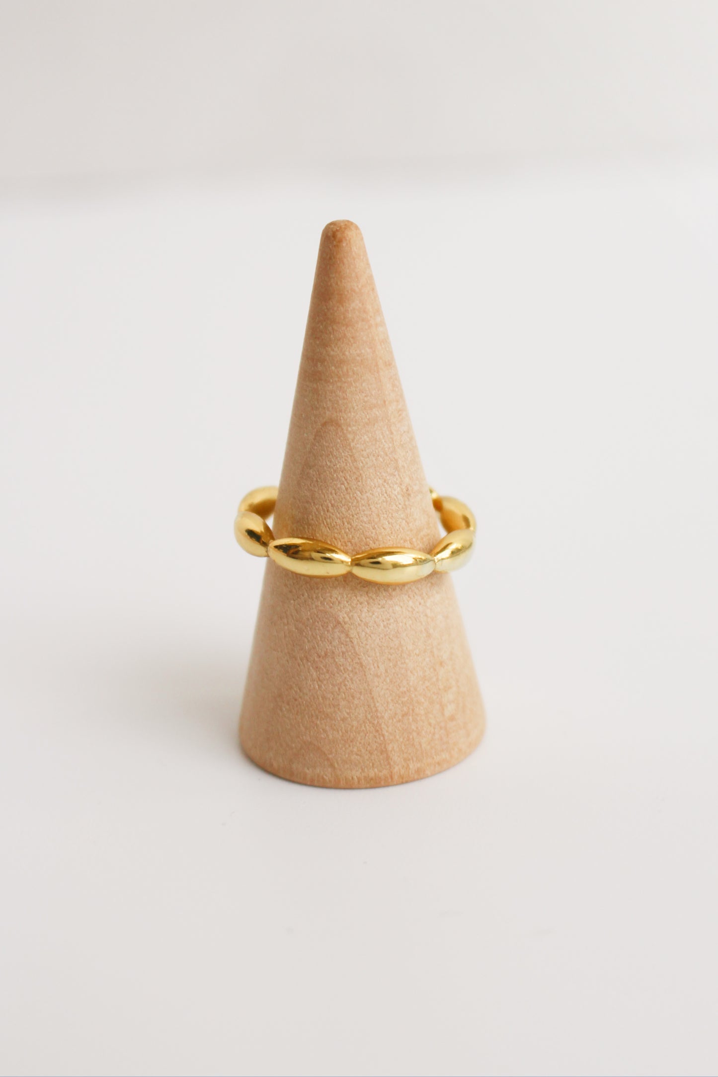 925 Sterling Silver Or Gold Rice Ring ∙ Beaded Oval Ring ∙ Gold plated ring
