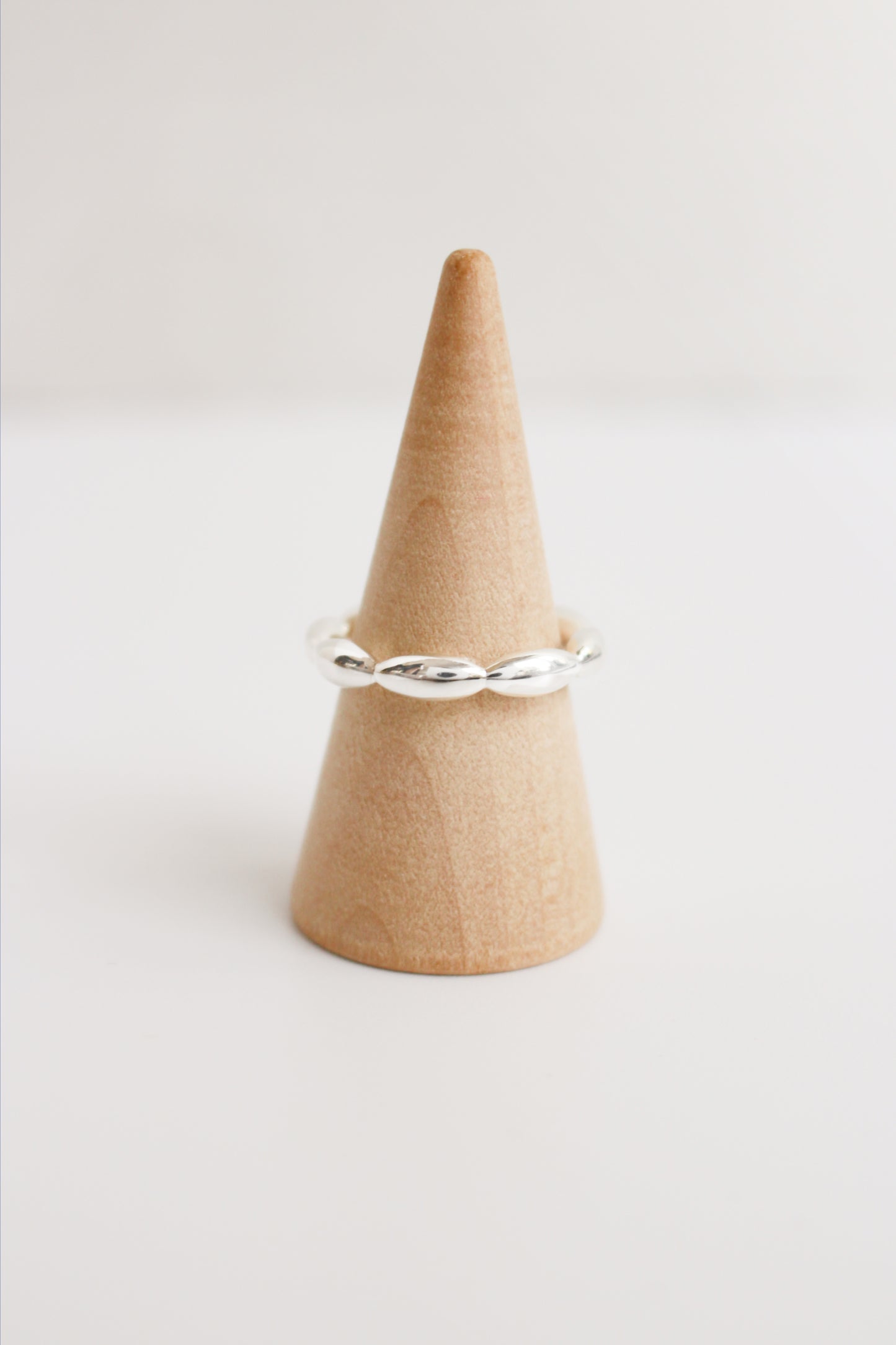 925 Sterling Silver Or Gold Rice Ring ∙ Beaded Oval Ring ∙ Gold plated ring