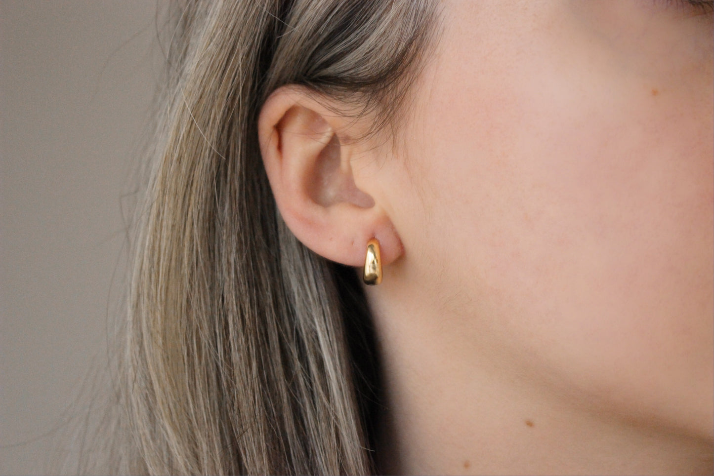 925 sterling silver Hoops Earrings ∙ 12mm Minimalist Simple Earrings