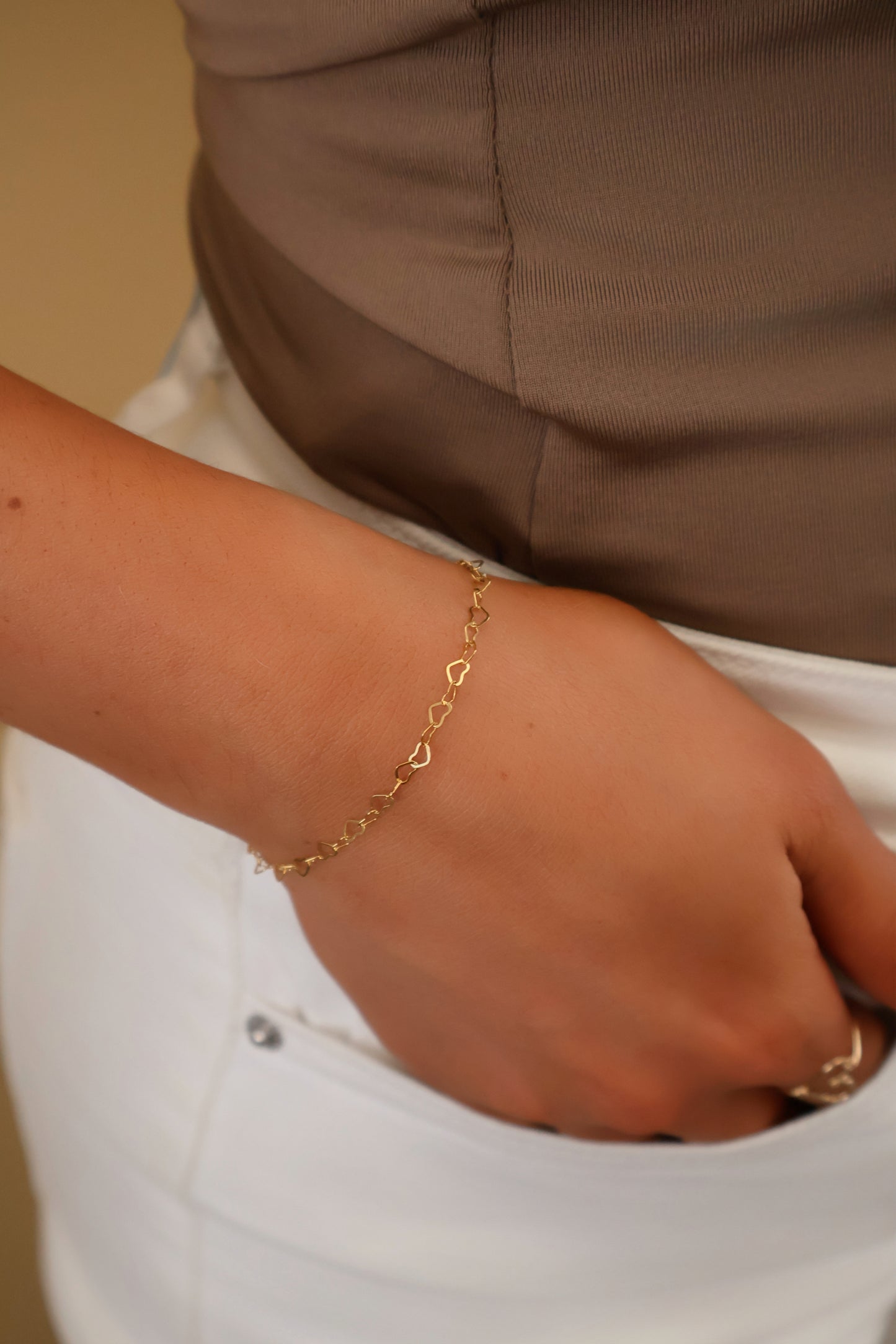 14 karat Gold Filled Waterproof Chain Bracelets For Her