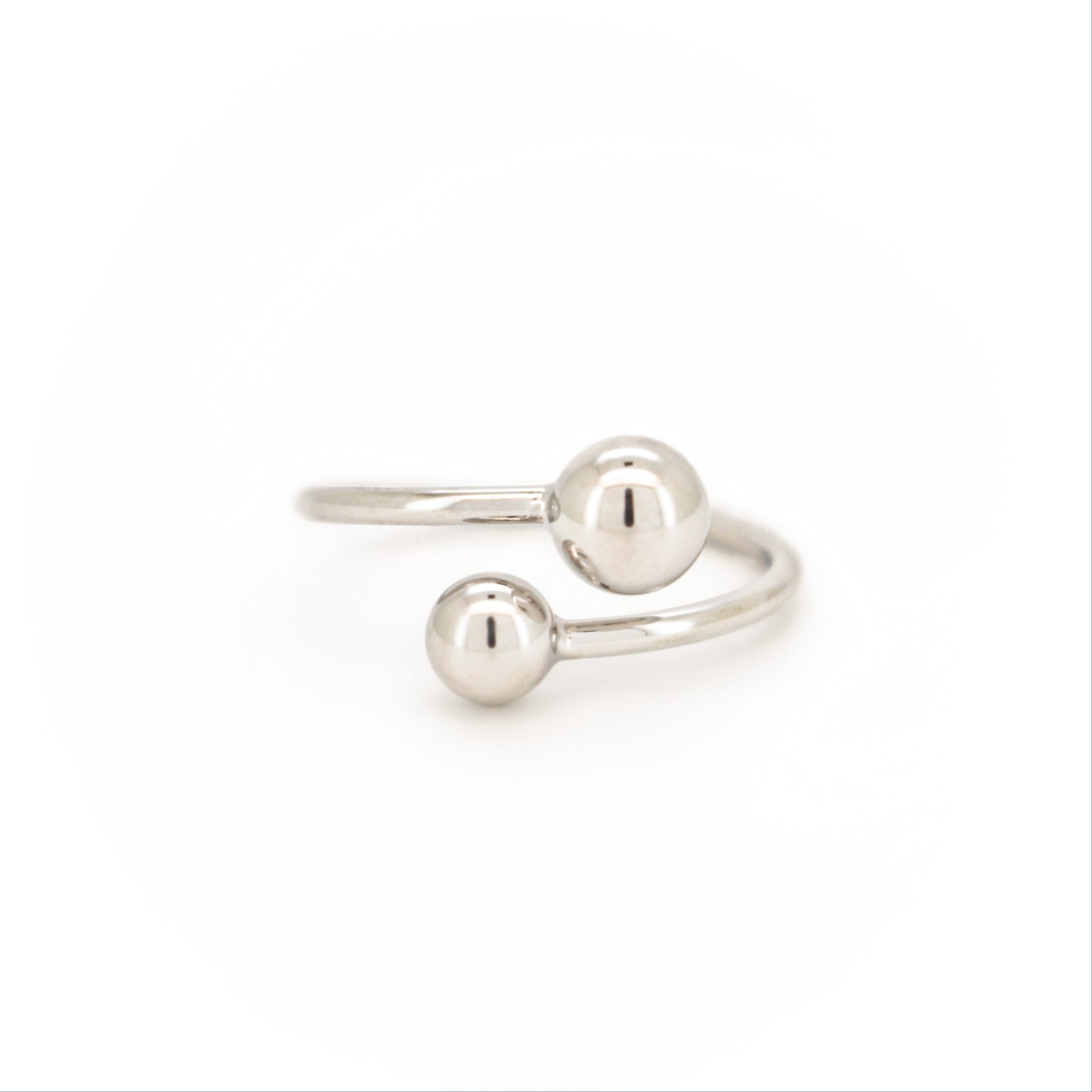 CORINE - Waterproof ∙ 925 Sterling Silver Sphere Ring ∙ Adjustable Ring